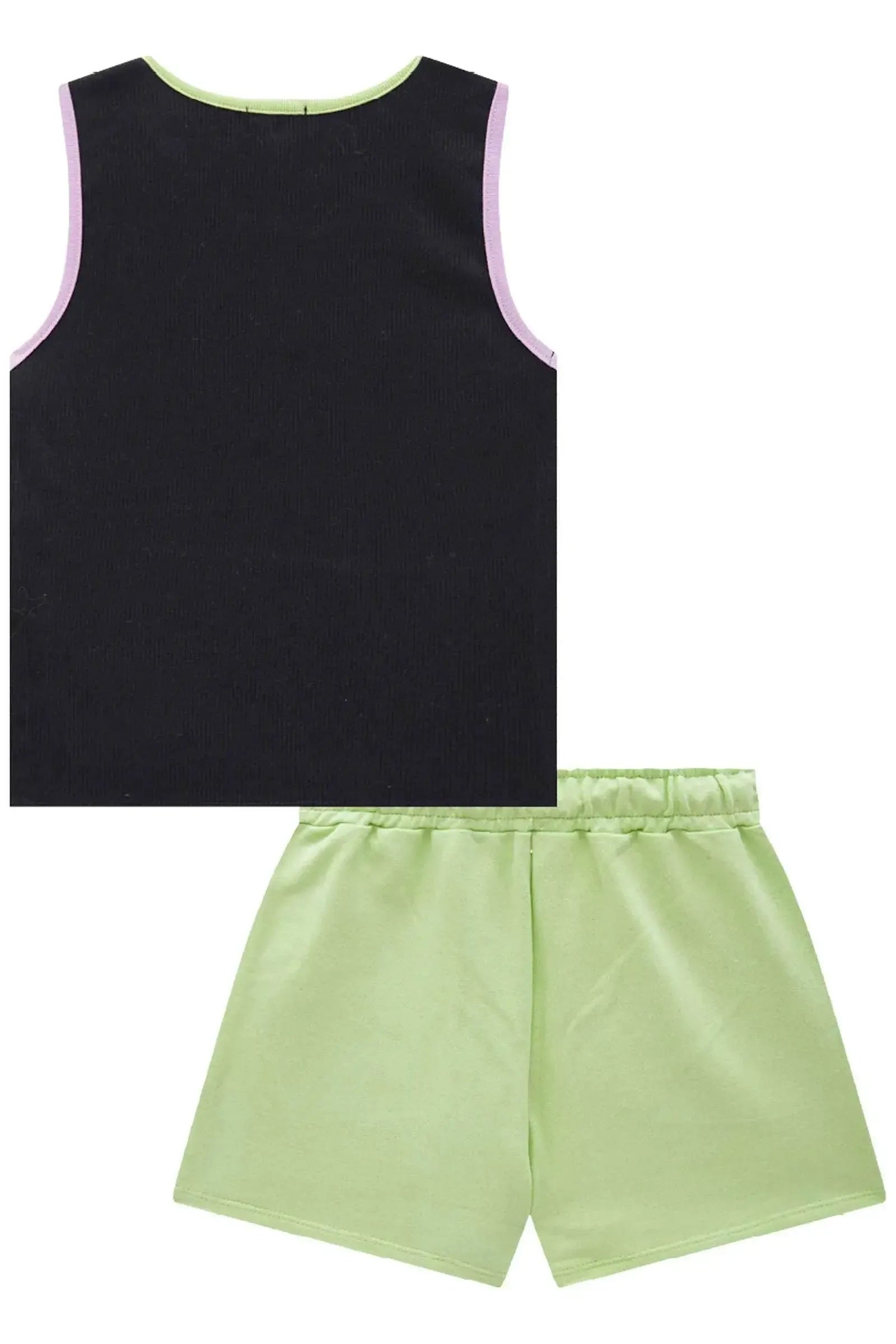 Conjunto de Blusa em Canelado Liz e Shorts em Moletom 84876 Vic&Vicky Teen Menina