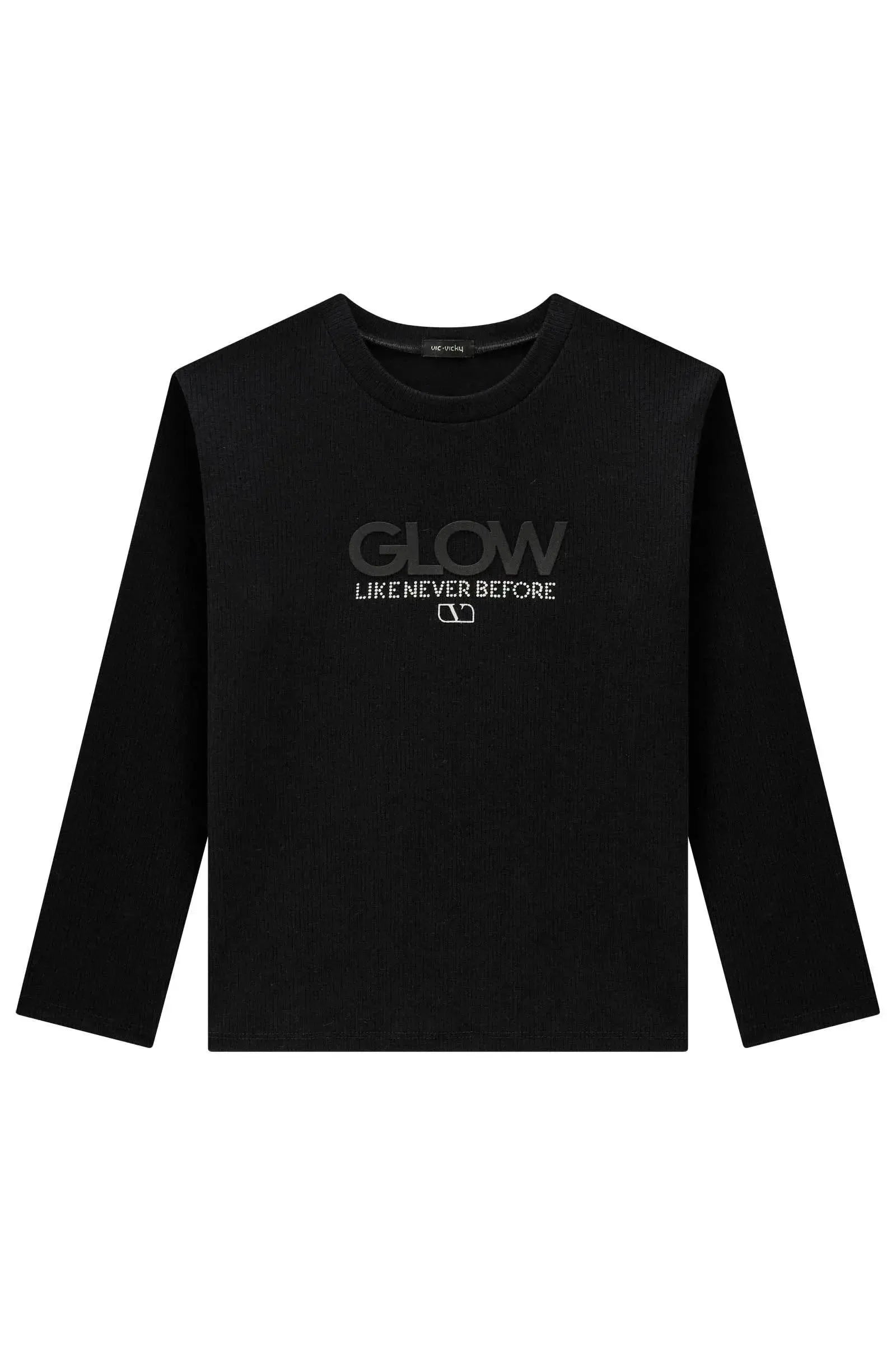 Conjunto de Blusa em Canelado Liz e Shorts em Tweed 89444 Vic&Vicky Teen Menina