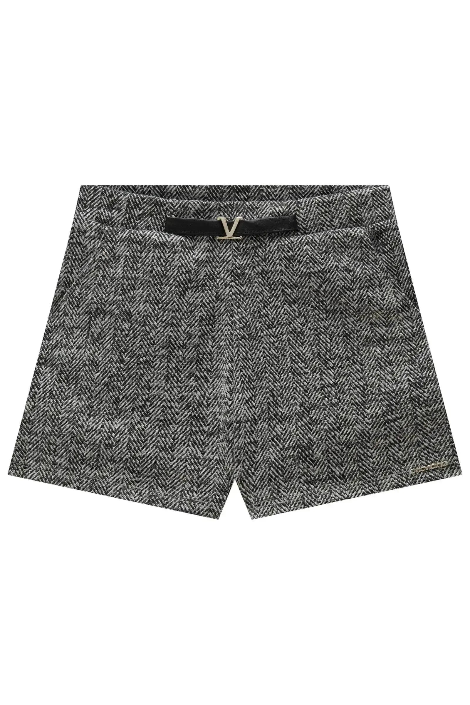 Conjunto de Blusa em Canelado Liz e Shorts em Tweed 89444 Vic&Vicky Teen Menina