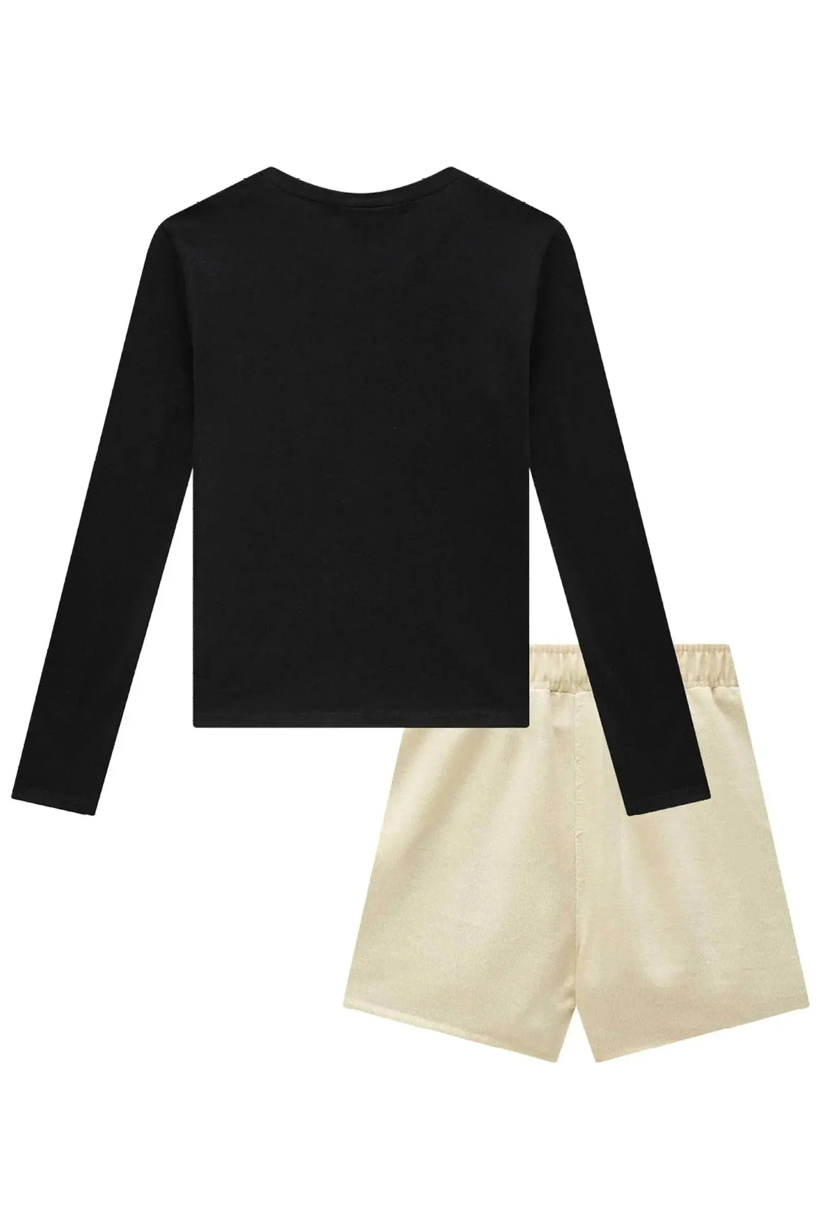 Conjunto de Blusa em Cotton e Short Saia em Cotelê Oslo 93413 Lilimoon Teen Menina