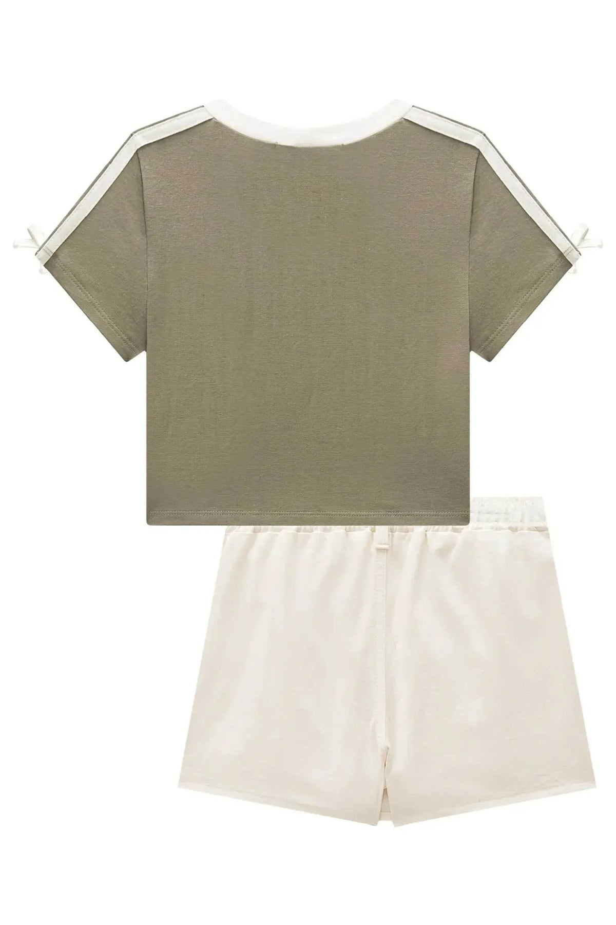 Conjunto de Blusa em Cotton e Short Saia em Sarja com Elastano 98628 Lilimoon Teen Menina