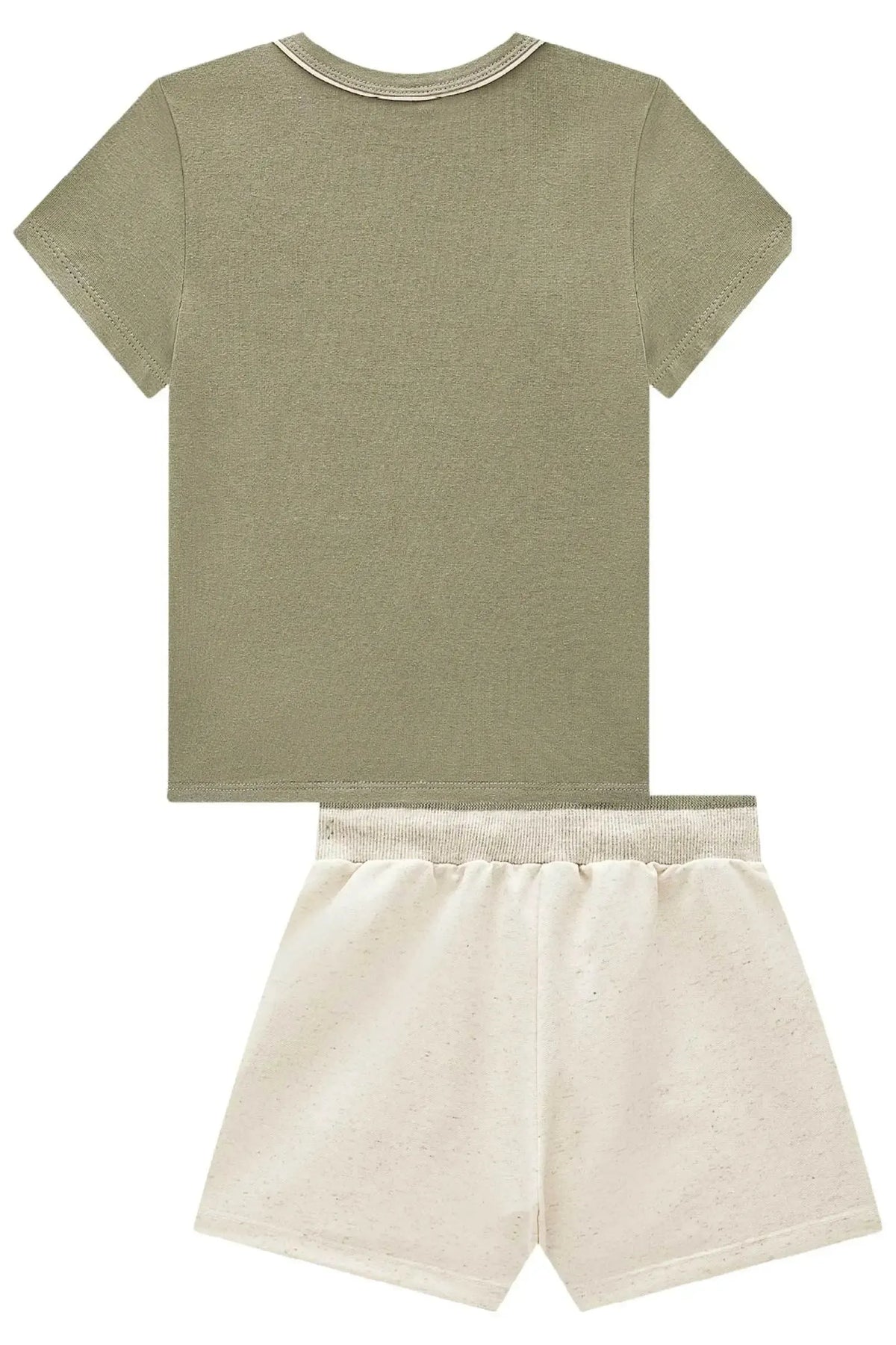Conjunto de Blusa em Cotton e Shorts em Moletom sem Pelúcia 98493 Vic Teen Menina