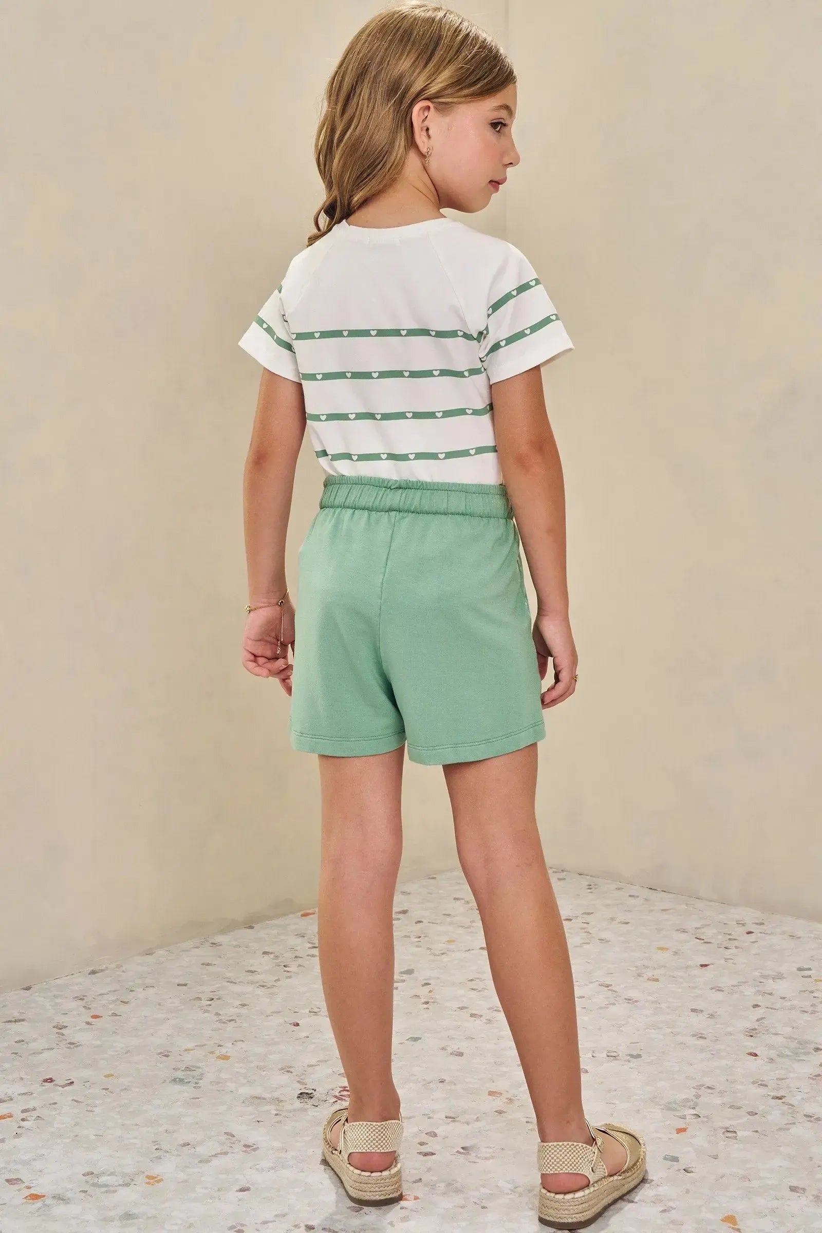 Conjunto de Blusa em Cotton e Shorts em Molevisco 84938 Infanti Infantil Menina