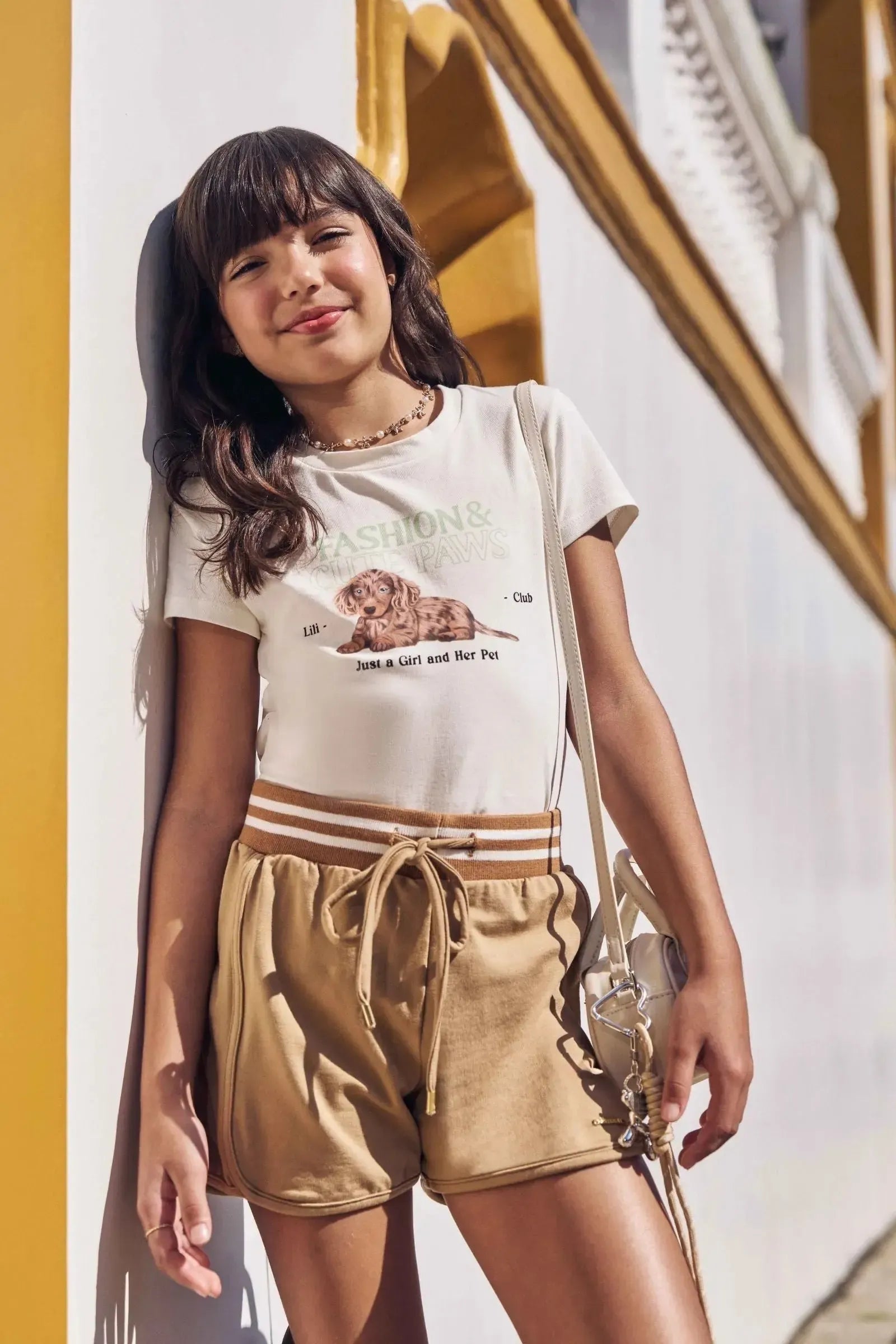 Conjunto de Blusa em Cotton e Shorts em Molevisco 95904 Lilimoon Teen Menina