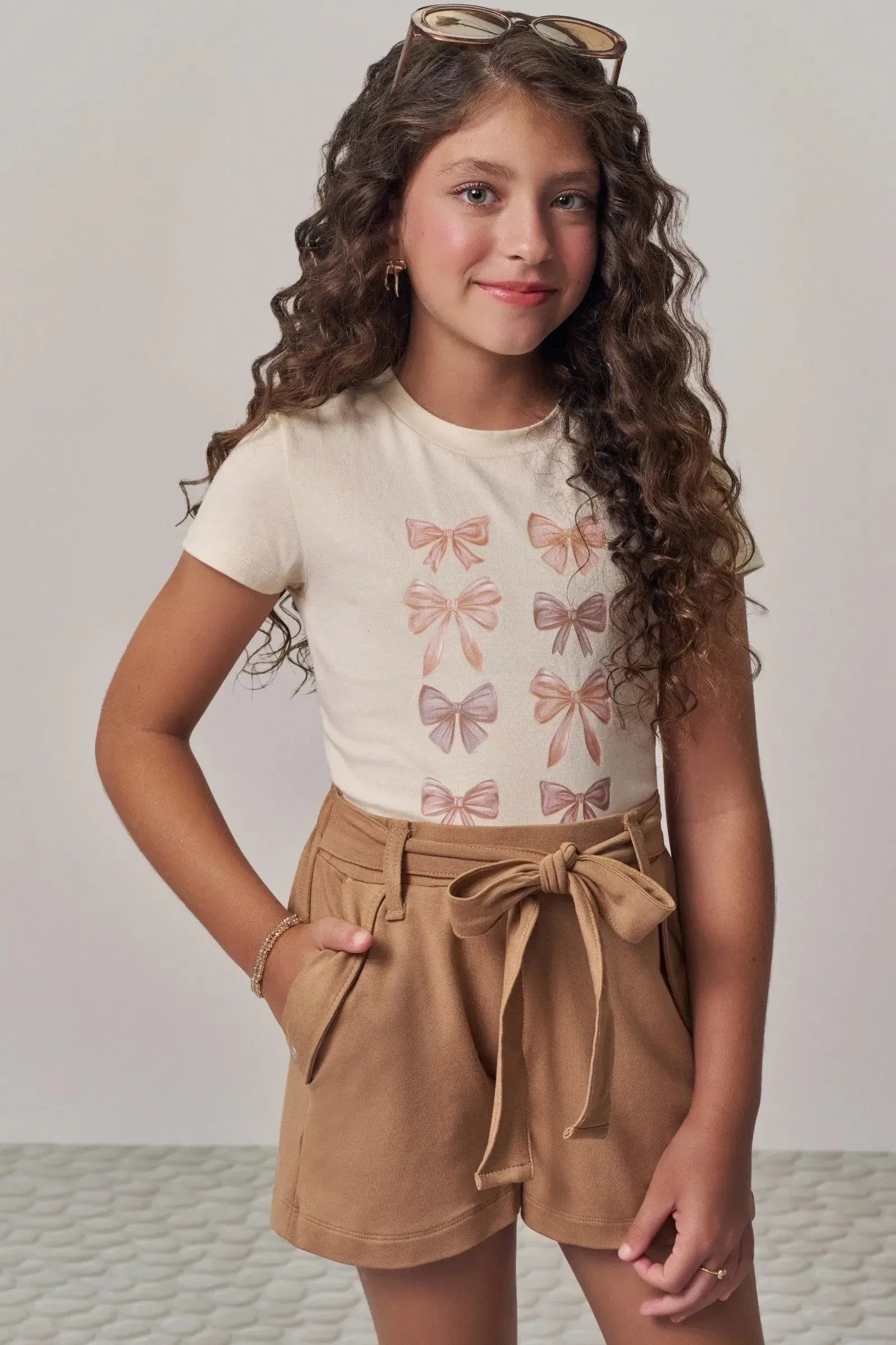 Conjunto de Blusa em Cotton e Shorts em Molevisco 98664 Lilimoon Teen Menina