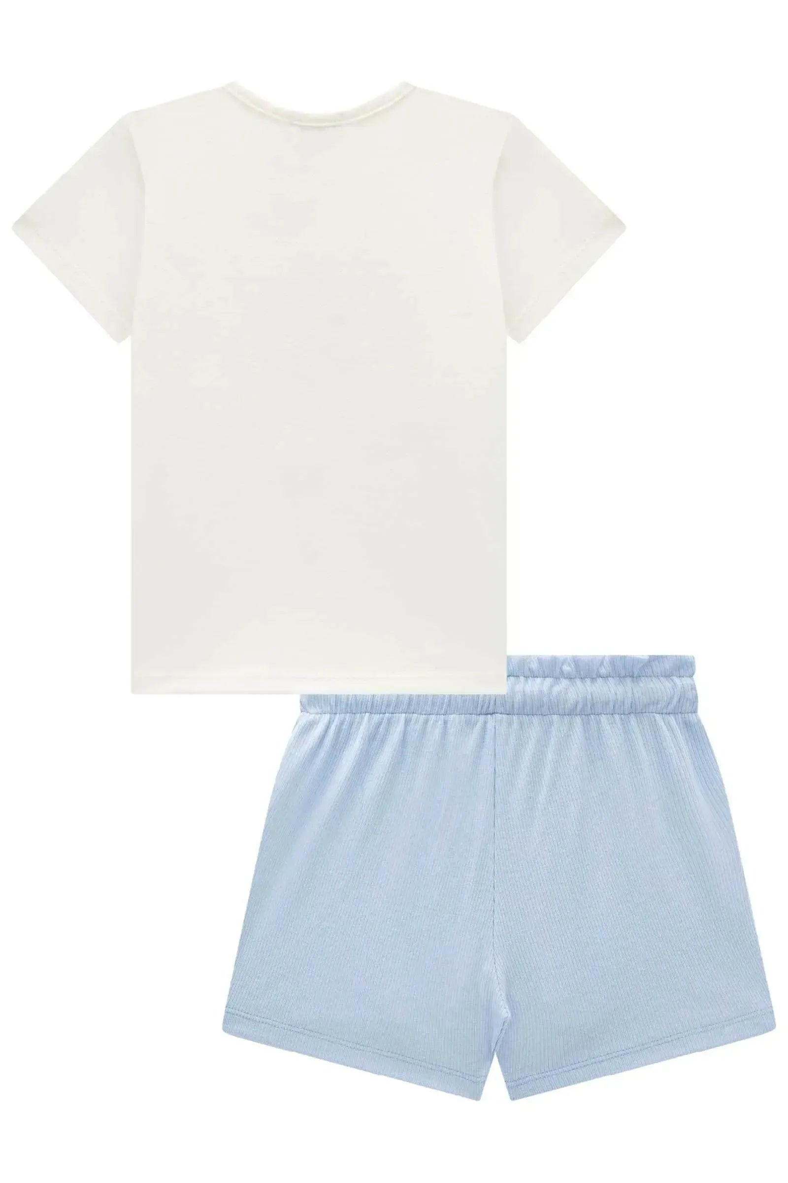 Conjunto de Blusa em Cotton e Shorts Saia em Canelado Liz 96274 Infanti Infantil Menina