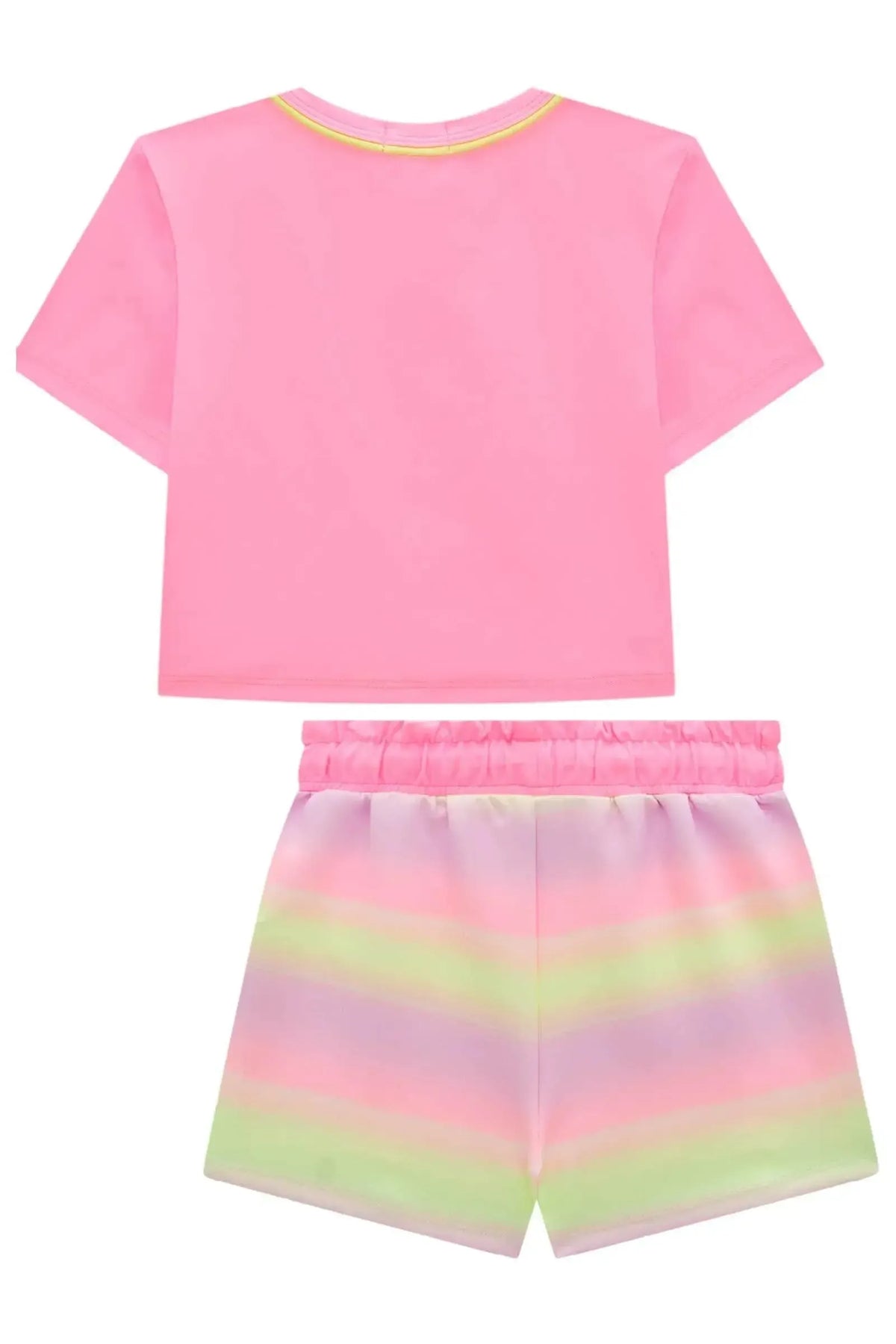 Conjunto de Blusa em Malha Poliamida e Short Saia em Fly Tech 98813 Infanti Infantil Menina
