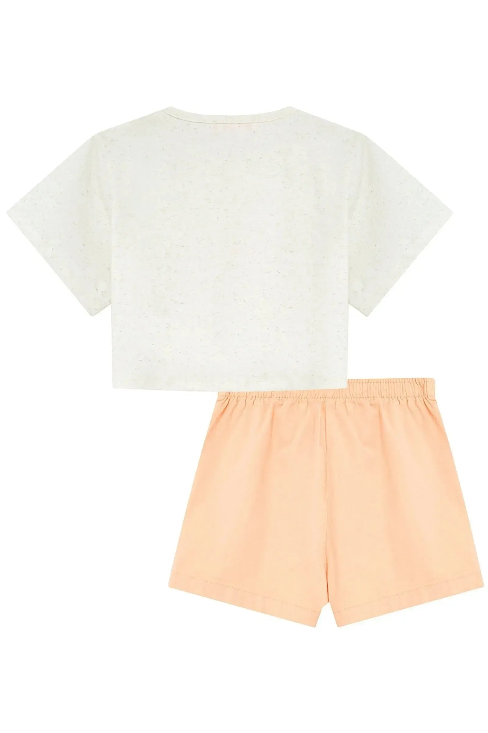 Conjunto de Blusa em Malha Power e Short Saia em Sarja com Elastano 96788 Kukiê Infantil Menina
