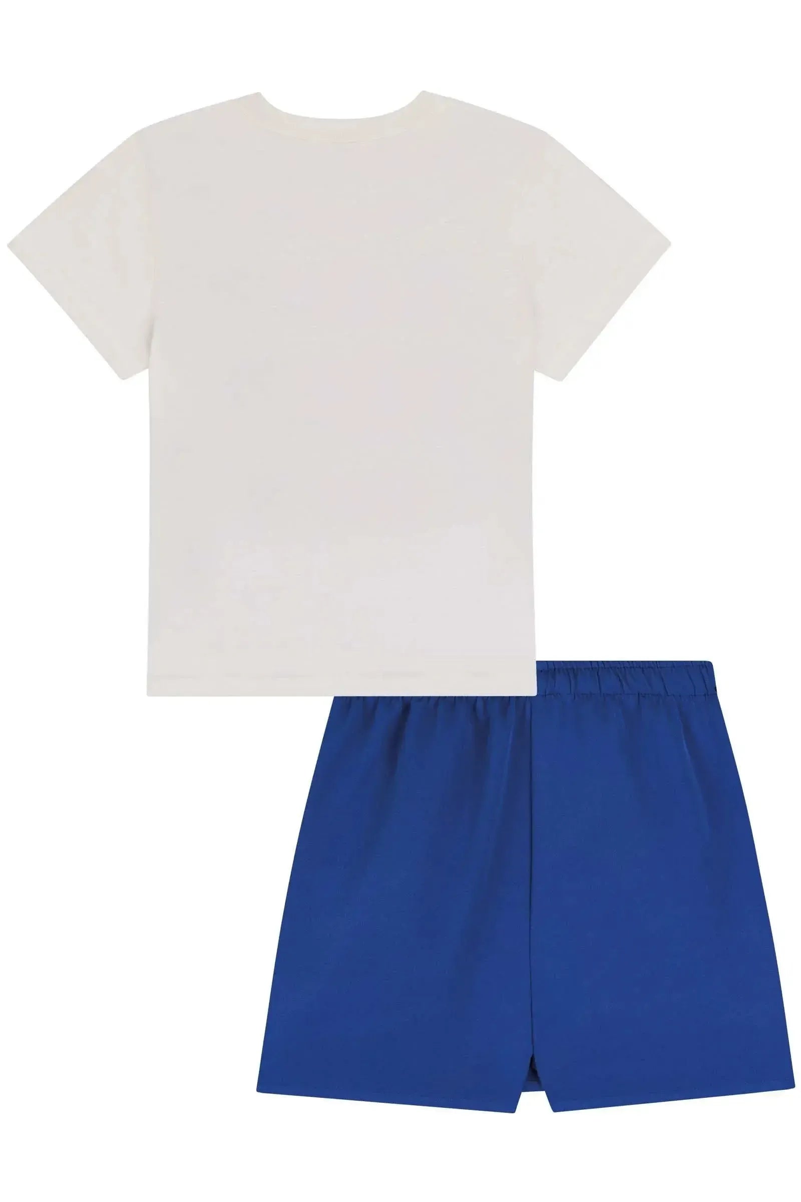 Conjunto de Blusa em Malha Power e Short Saia em Tecido Alfaiataria 86009 Kukiê Infantil Menina