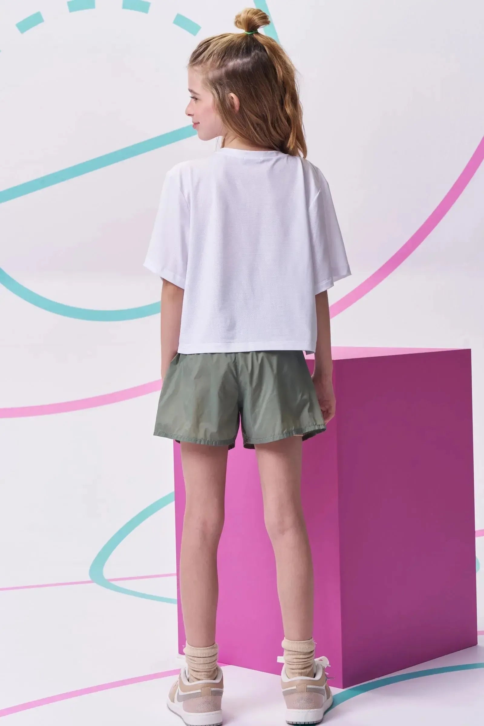 Conjunto de Blusa em Malha Yuki e Shorts em Air Tech 96529 Vic&Vicky Teen Menina