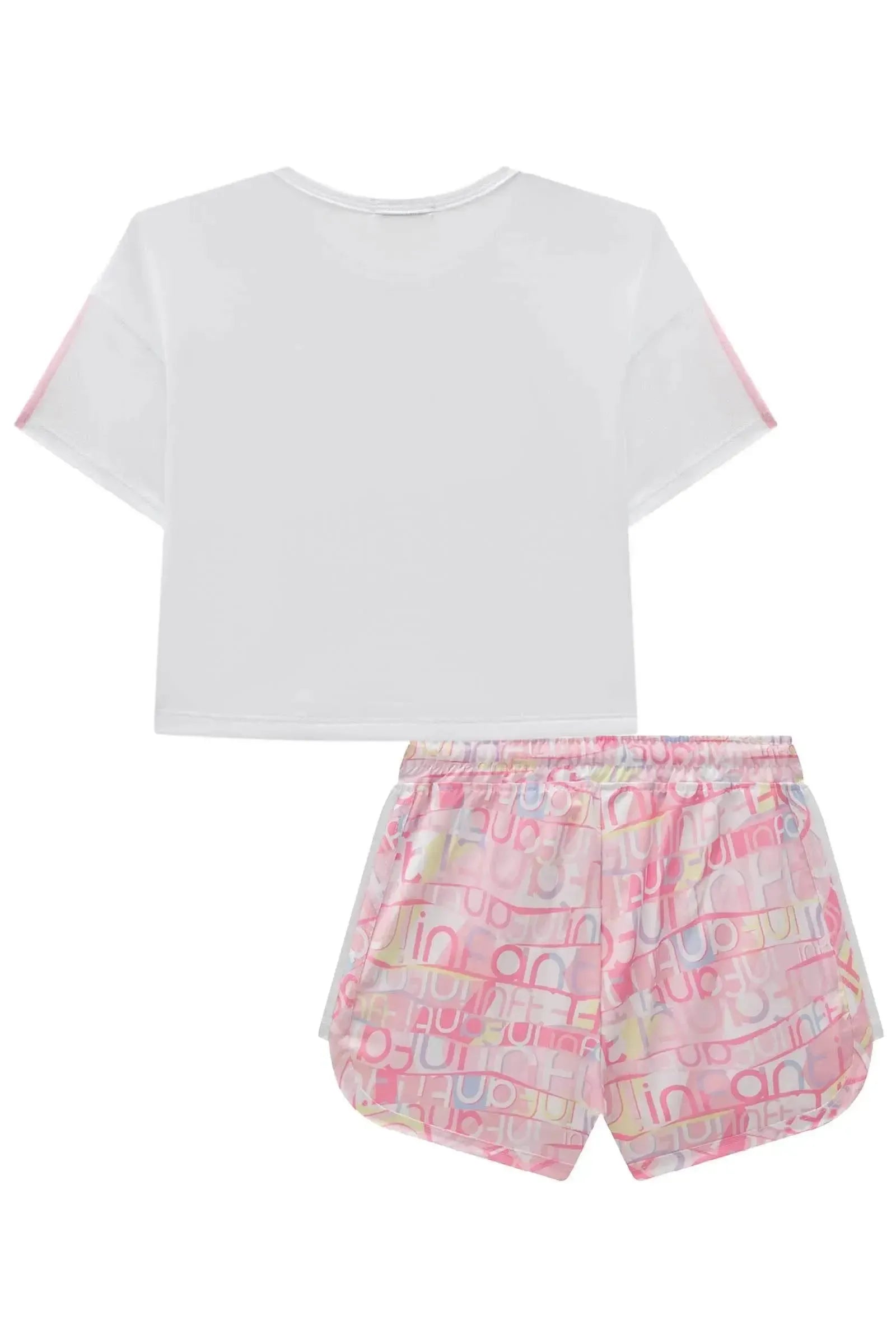Conjunto de Blusa em Malha Yuki e Shorts em Ergonomic 96474 Infanti Infantil Menina