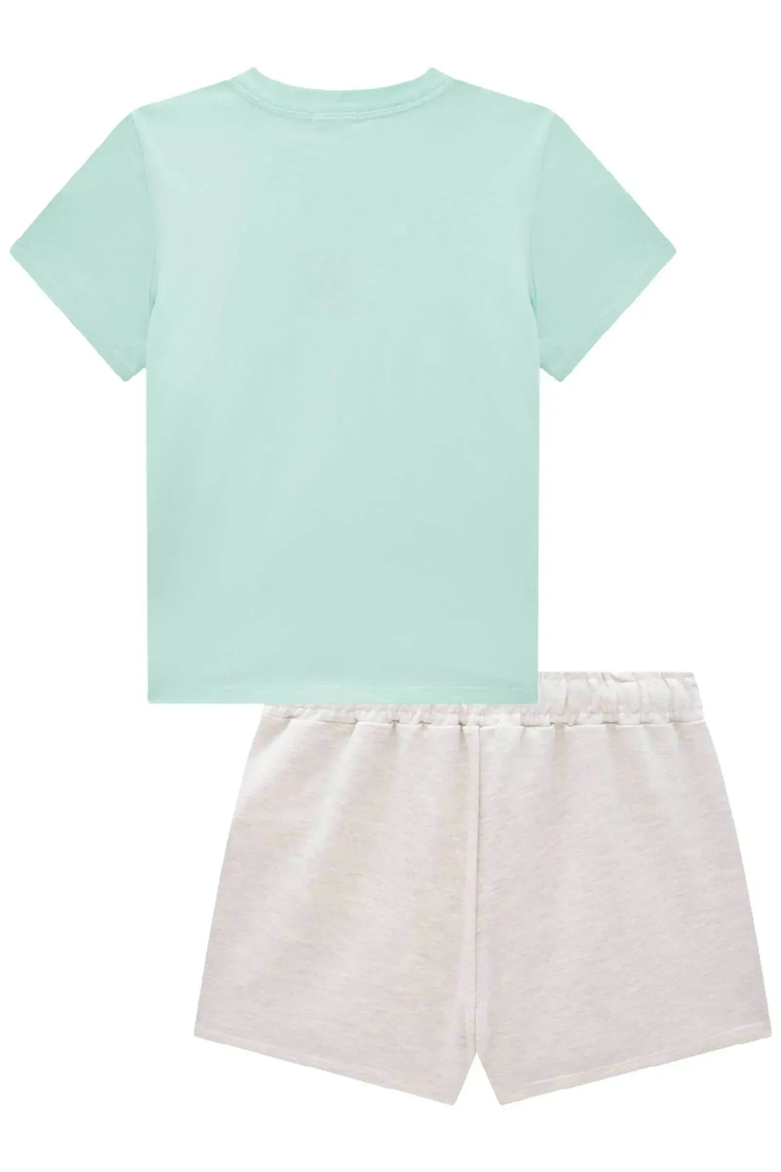 Conjunto de Blusa em Meia Malha e Short Saia em Moletom 84921 Vic&Vicky Teen Menina