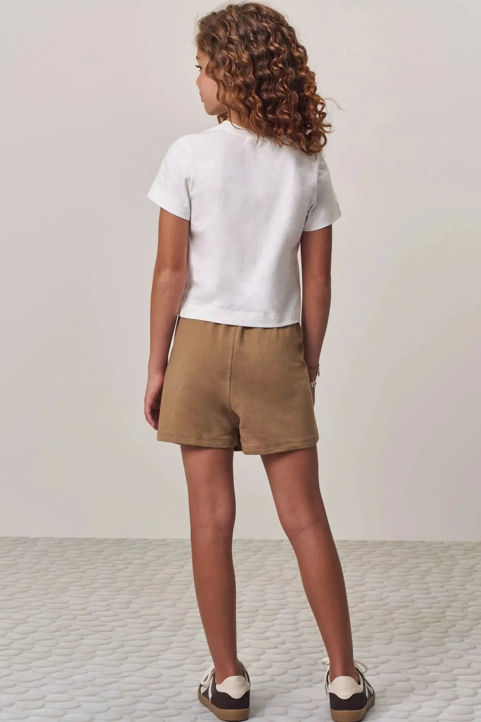 Conjunto de Blusa em Meia Malha e Short Saia em Moletom sem Pelúcia 98574 Lilimoon Teen Menina