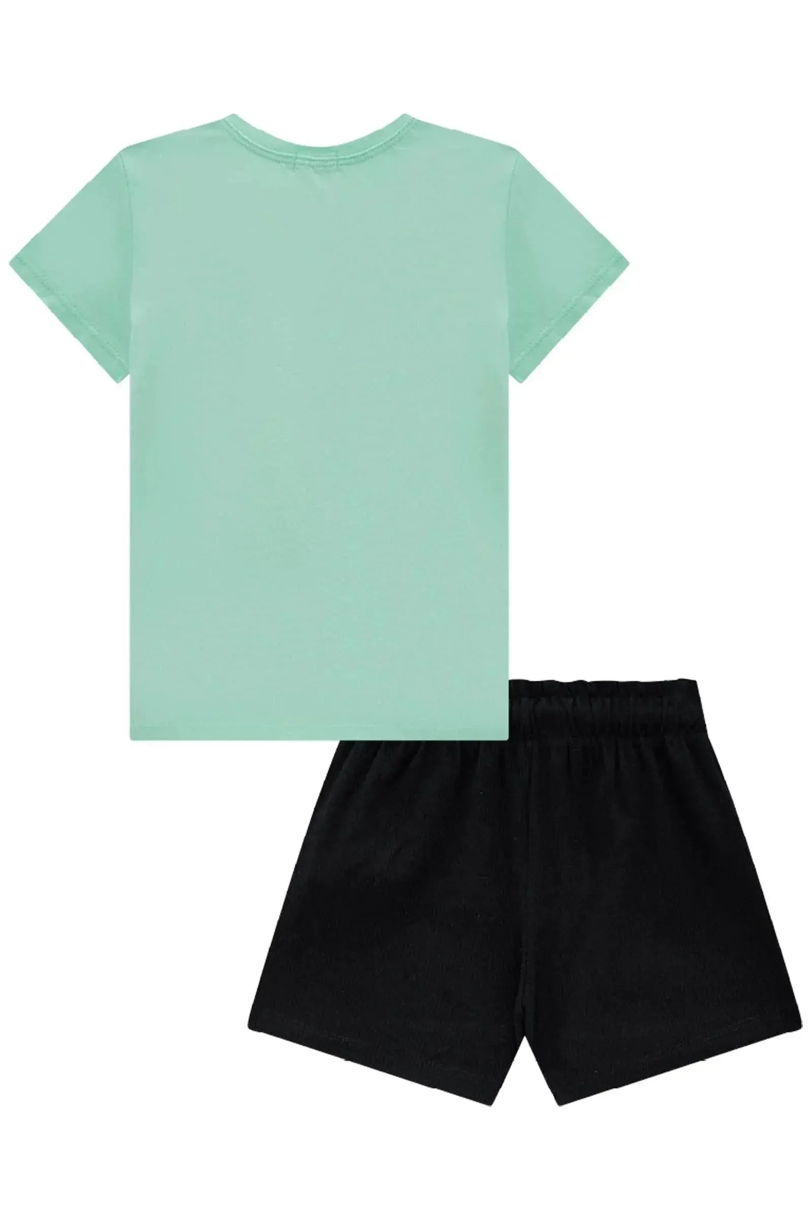 Conjunto de Blusa em Meia Malha e Shorts em Canelado Liz 85894 Infanti Infantil Menina