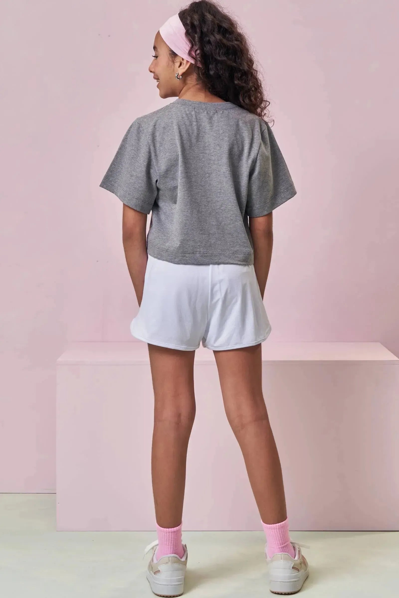 Conjunto de Blusa em Meia Malha e Shorts em Malha Yuki 96486 Lilimoon Teen Menina