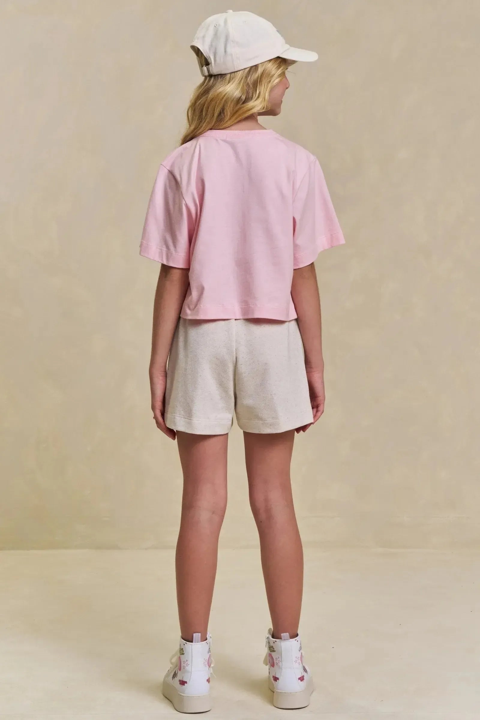 Conjunto de Blusa em Meia Malha e Shorts em Moletom sem Pelúcia 96273 Lilimoon Teen Menina