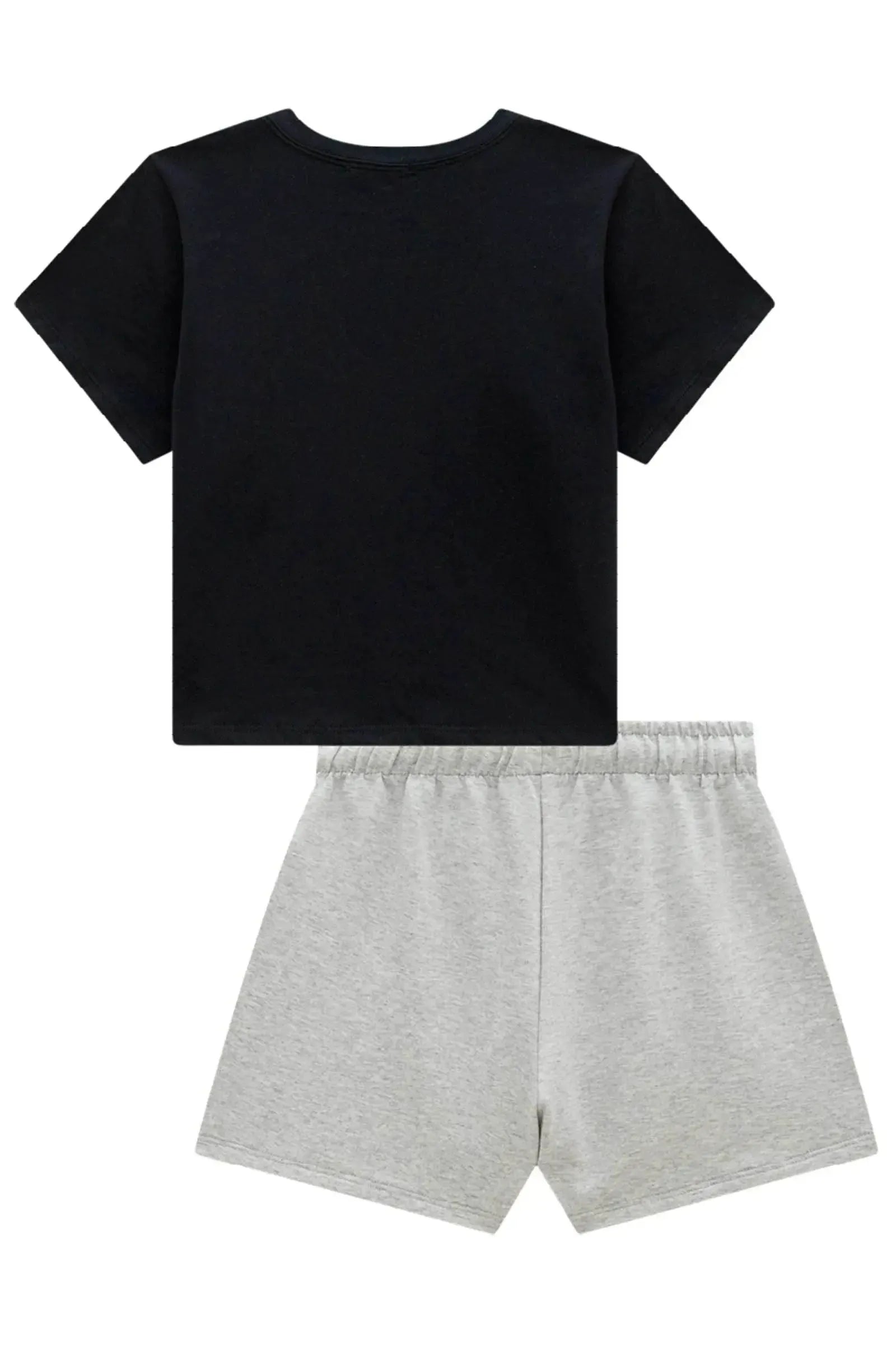 Conjunto de Blusa em Meia Malha e Shorts em Molevisco 99089 Vic Teen Menina