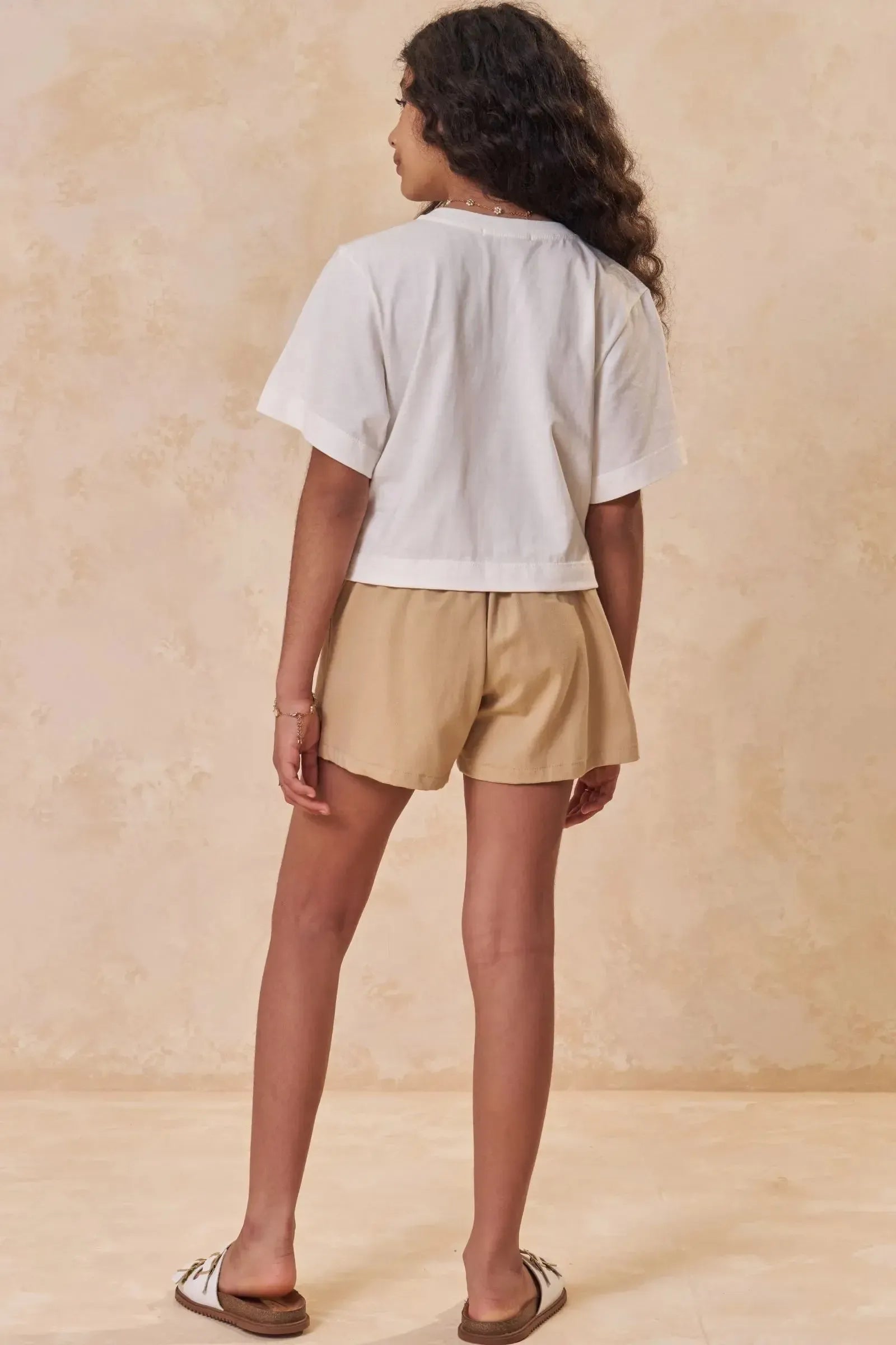 Conjunto de Blusa em Meia Malha e Shorts em Sarja com Elastano 95504 Lilimoon Teen Menina