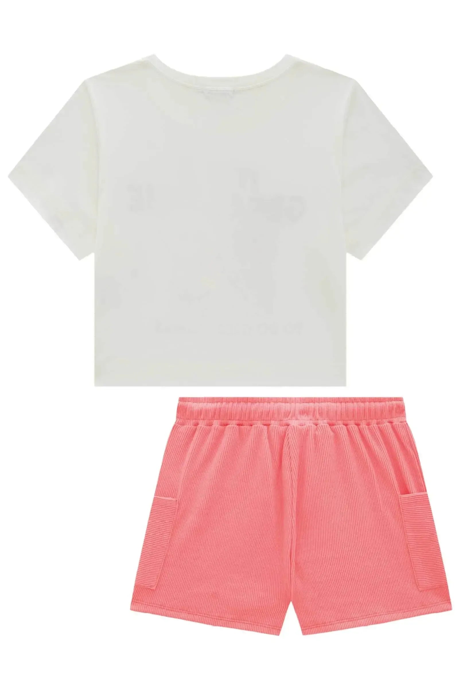 Conjunto de Blusa em Meia Malha e Shorts em Soft Line 96967 Vic&Vicky Teen Menina