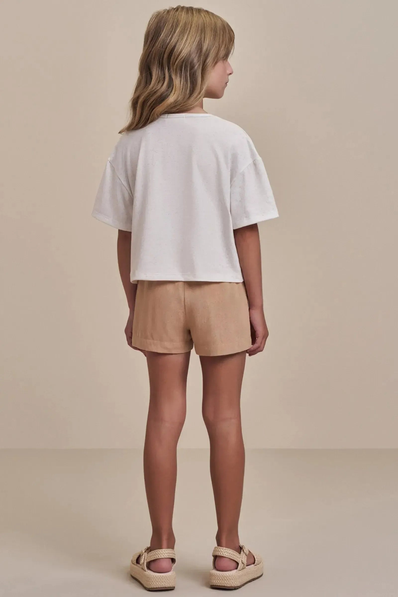 Conjunto de Blusa Over em Malha Fresh com Shorts em Viscose 98117 Infanti Infantil Menina