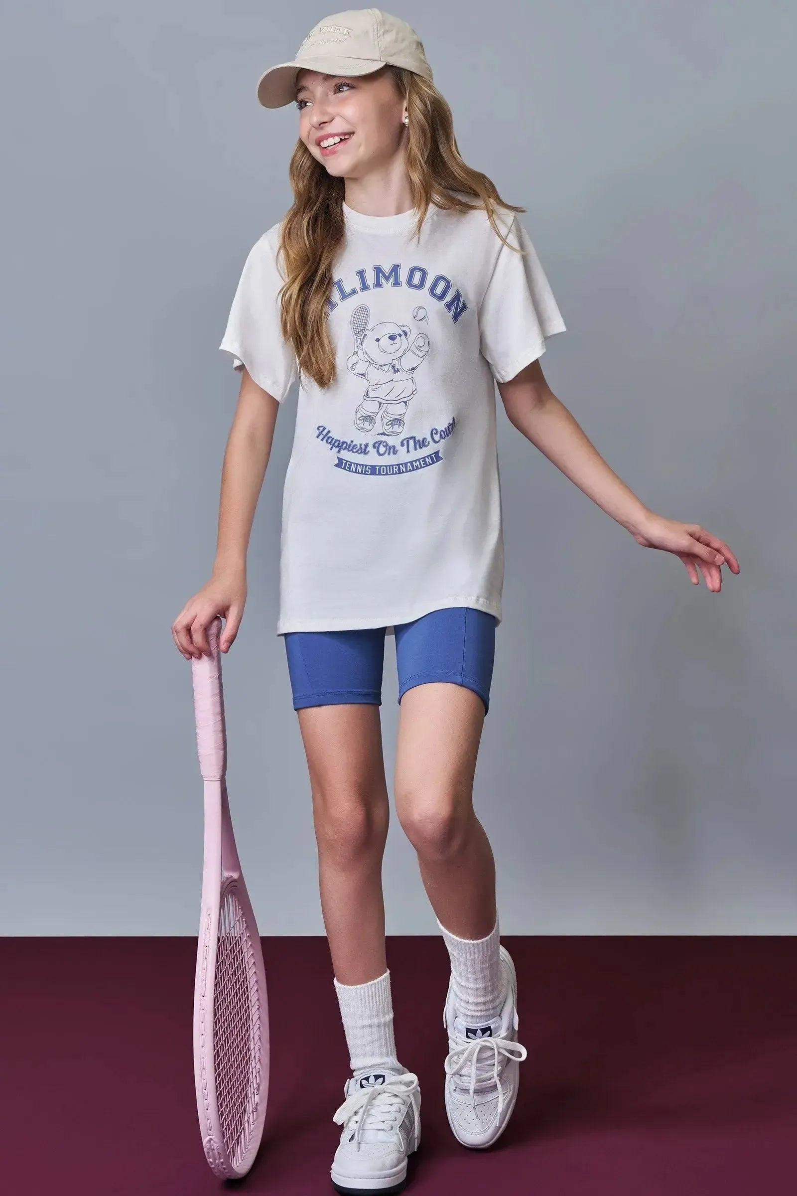 Conjunto de Blusa Over em Meia Malha e Bermuda Biker em Poliamida 92293 Lilimoon Teen Menina