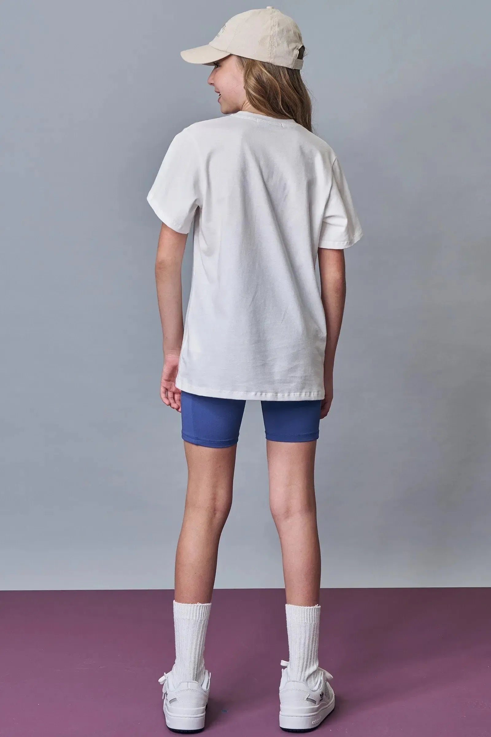 Conjunto de Blusa Over em Meia Malha e Bermuda Biker em Poliamida 92293 Lilimoon Teen Menina