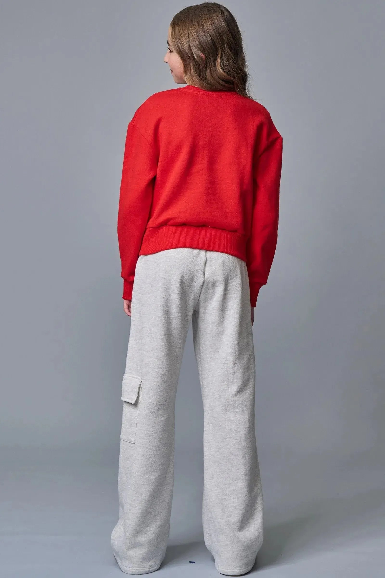 Conjunto de Blusão Boxy e Calça em Moletom com Pelúcia 91688 Lilimoon Teen Menina