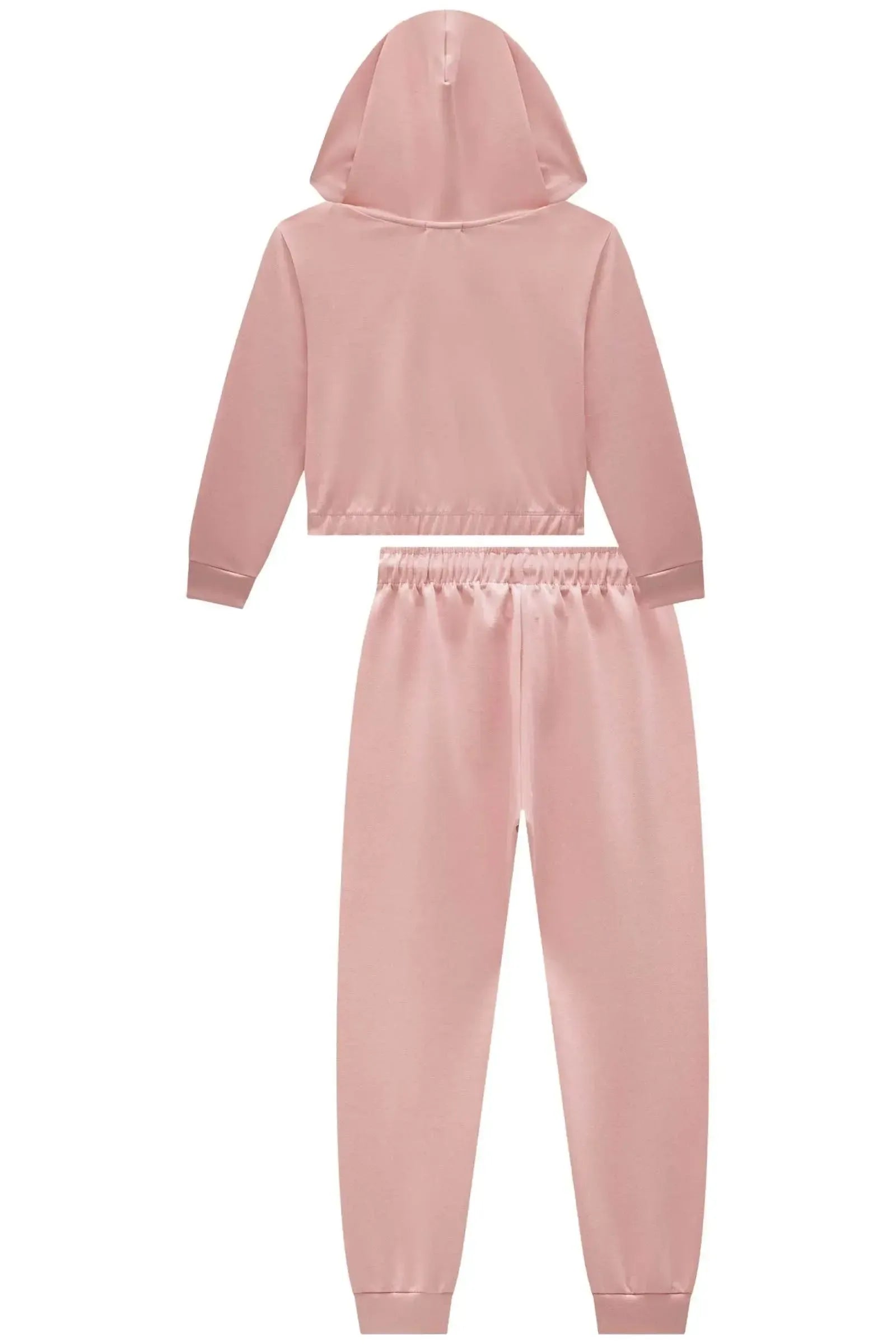 Conjunto de Blusão Boxy e Calça Jogger em Malha Tecnonew 92367 Infanti Infantil Menina
