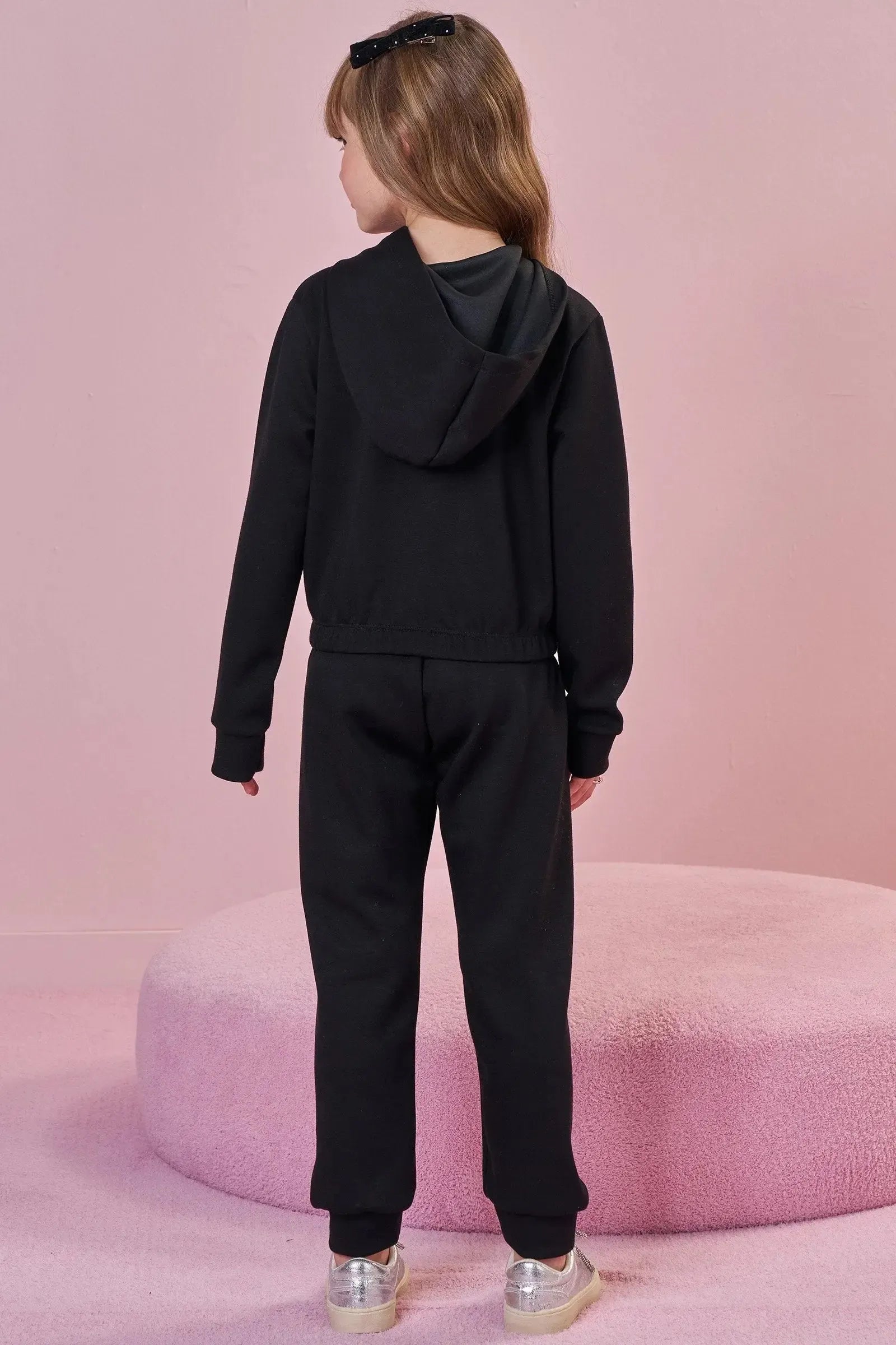 Conjunto de Blusão Boxy e Calça Jogger em Malha Tecnonew 93210 Infanti Infantil Menina