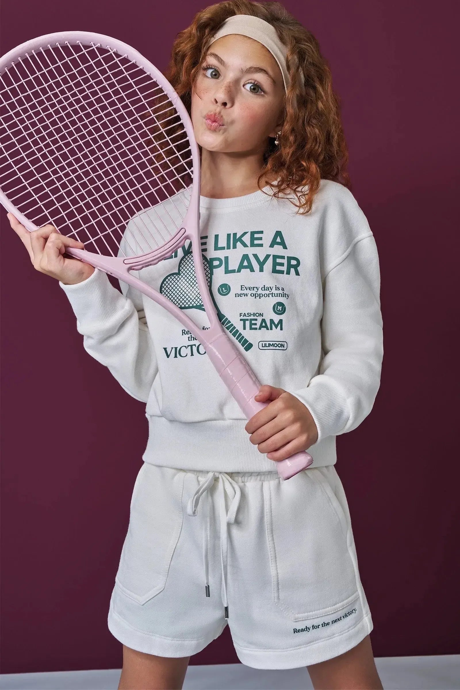 Conjunto de Blusão Boxy e Shorts em Moletom com Pelúcia 92277 Lilimoon Teen Menina