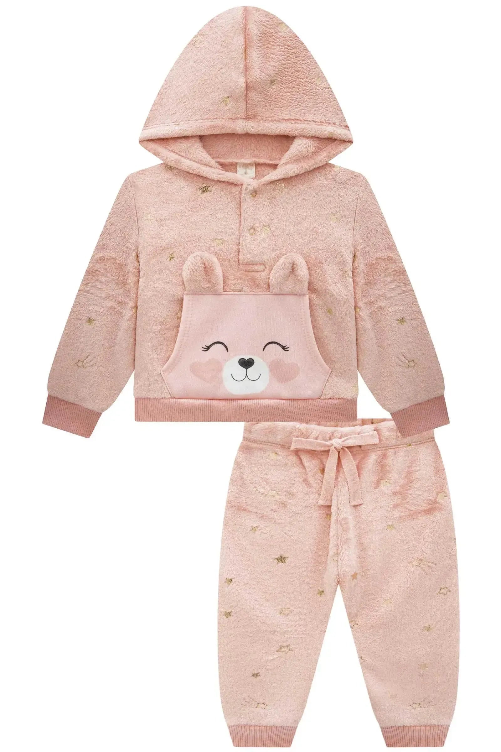 Conjunto de Blusão e Calça em Pelo Foil 91785 Infanti Bebê Menina