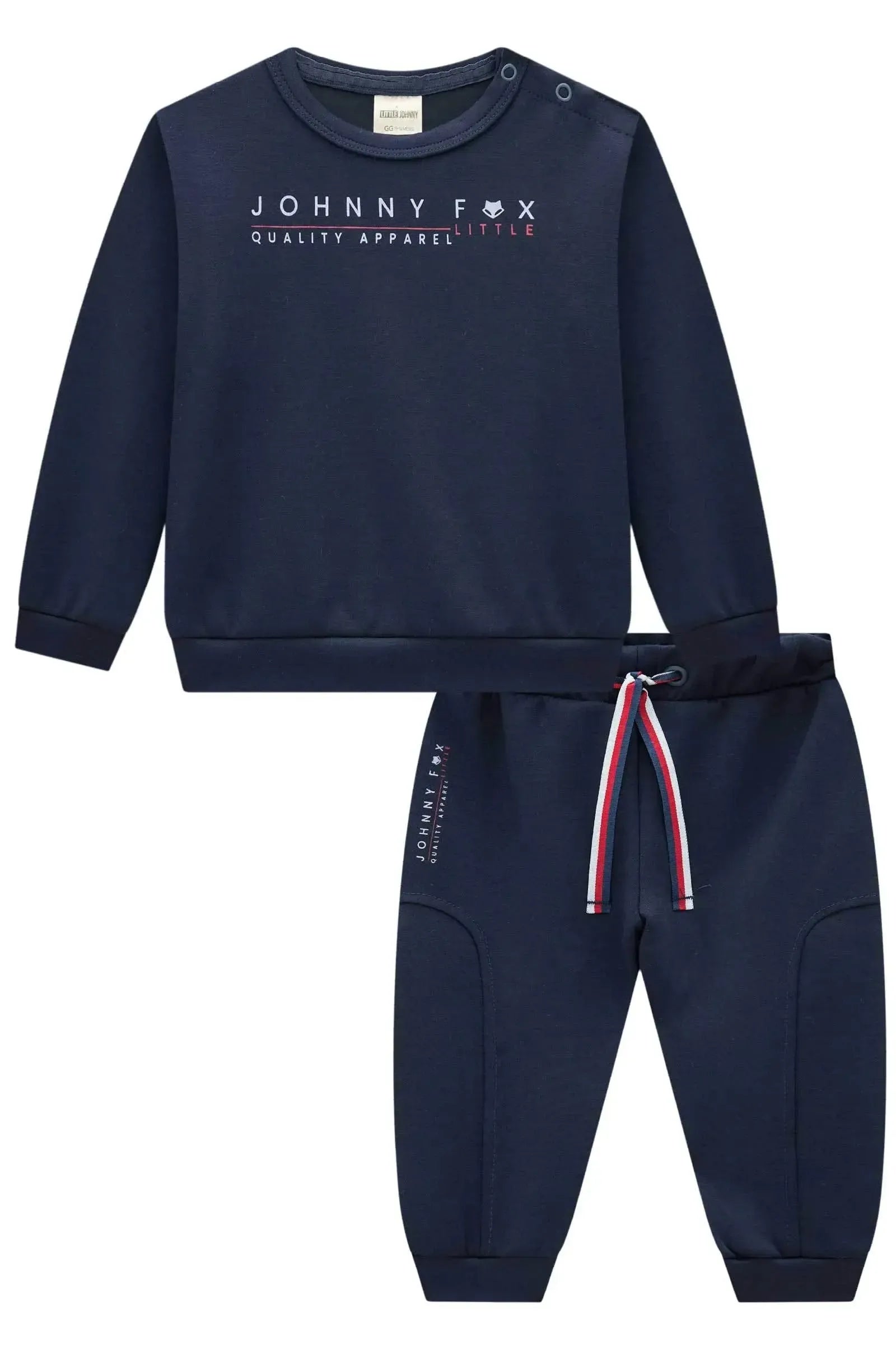 Conjunto Bebê Menino Johnny Fox Blusão e Jogger Marinho