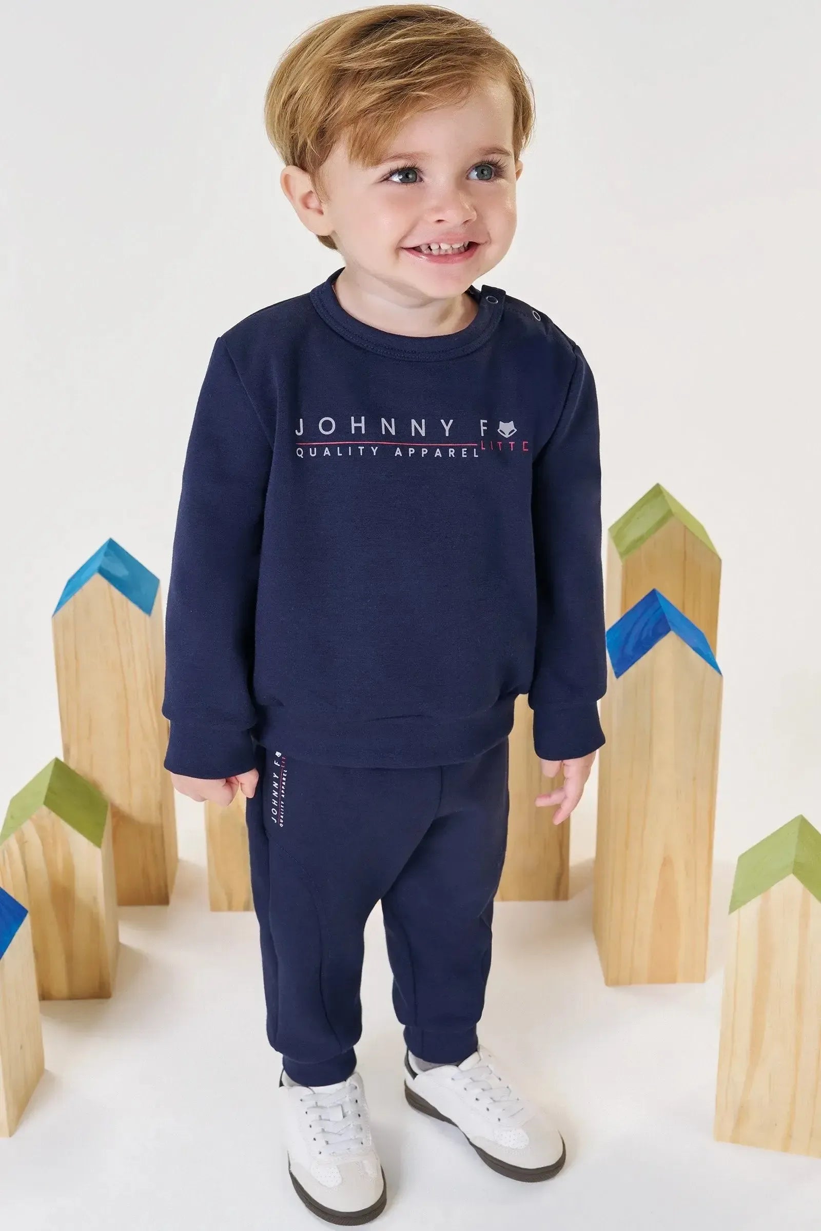 Conjunto de Blusão e Calça Jogger em Malha Tecnonew com Elastano 90948 Johnny Fox Bebê Menino