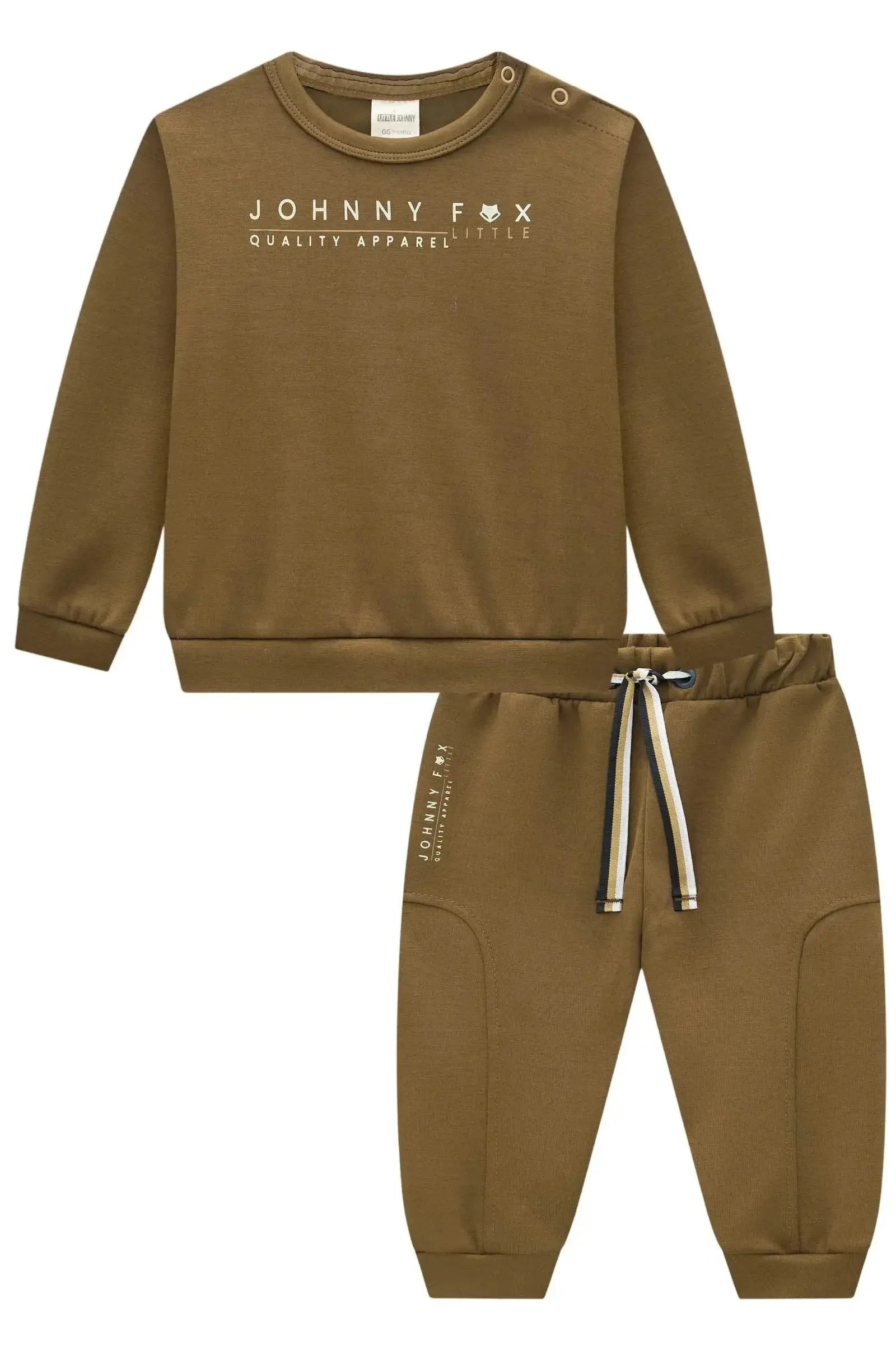 Conjunto de Blusão e Calça Jogger em Malha Tecnonew com Elastano 90948 Johnny Fox Bebê Menino
