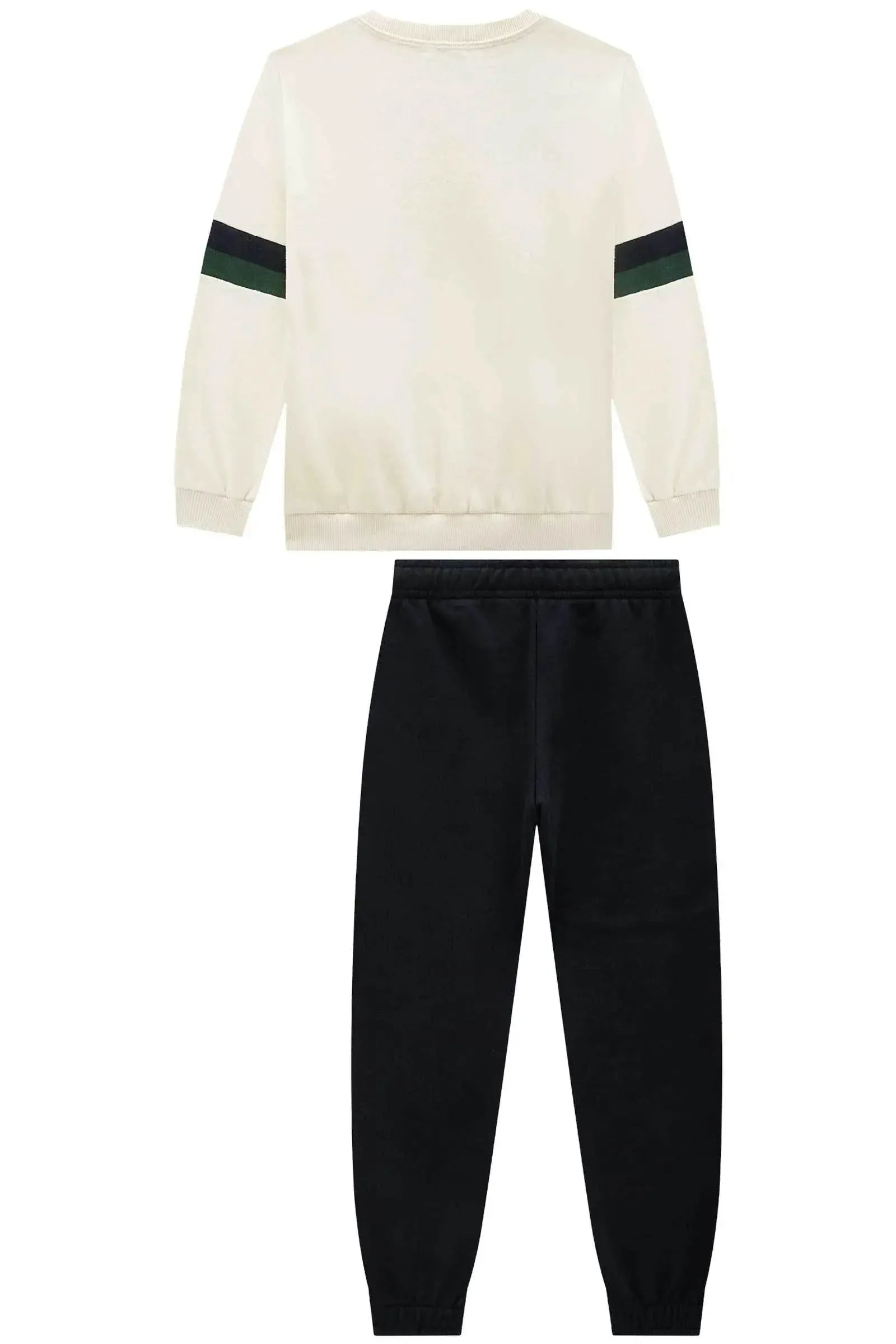 Conjunto de Blusão e Calça Jogger em Moletom com Pelúcia 90105 LucBoo Infantil Menino