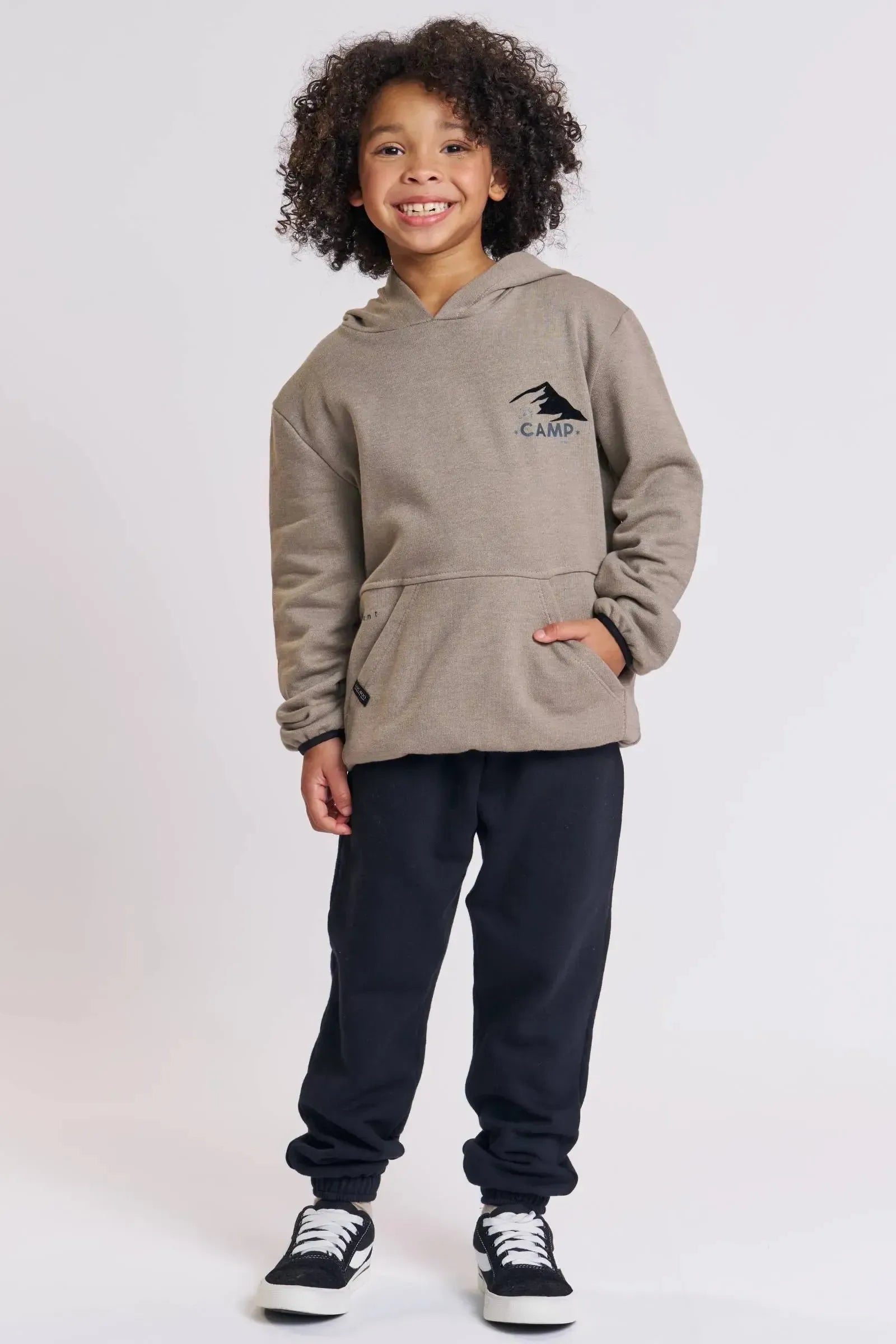 Conjunto de Blusão e Calça Jogger em Moletom com Pelúcia 90115 LucBoo Infantil Menino