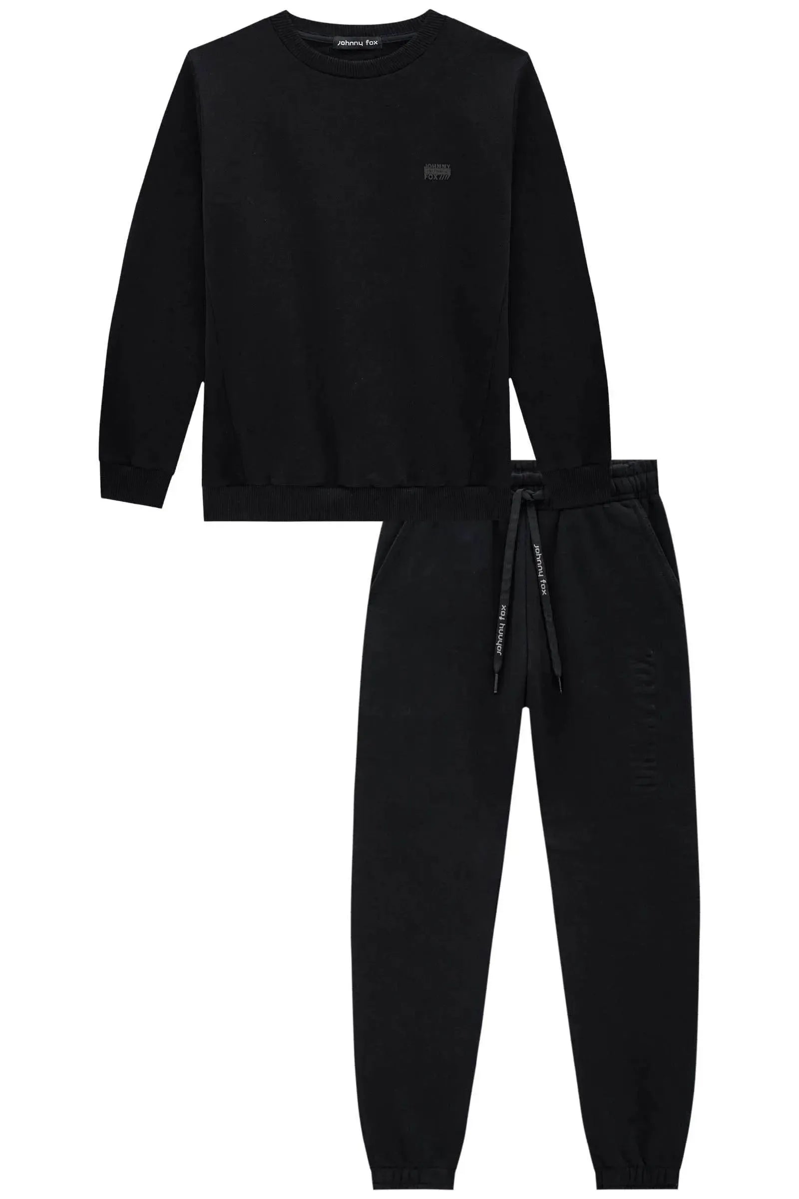 Conjunto de Blusão e Calça Jogger em Moletom com Pelúcia 90464 Johnny Fox Teen Menino