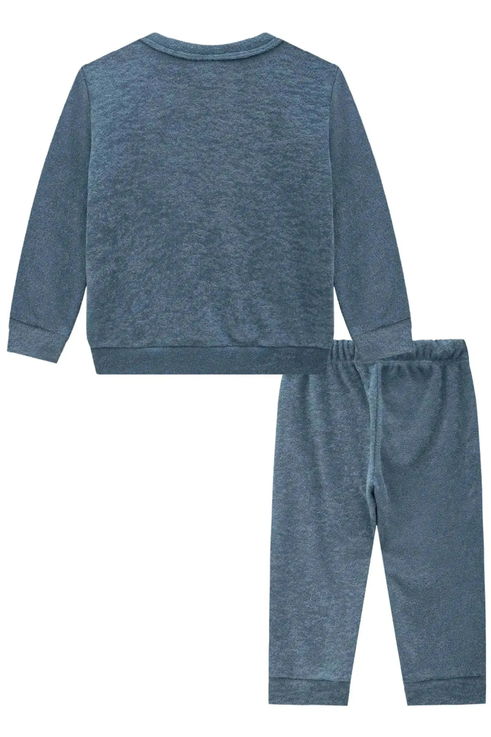 Conjunto de Blusão e Calça Jogger em Soft Melange 92045 LucBoo Bebê Menino