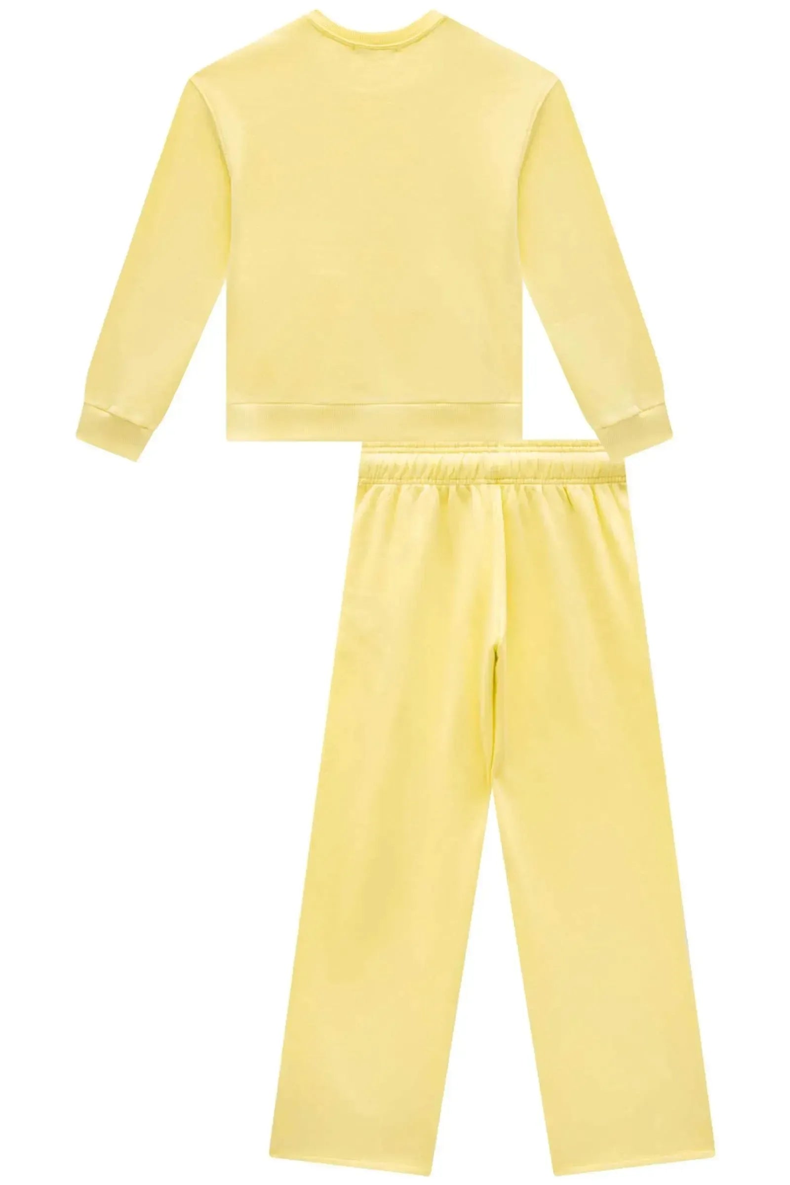 Conjunto de Blusão e Calça Reta em Moletom com Pelúcia 91730 Lilimoon Teen Menina