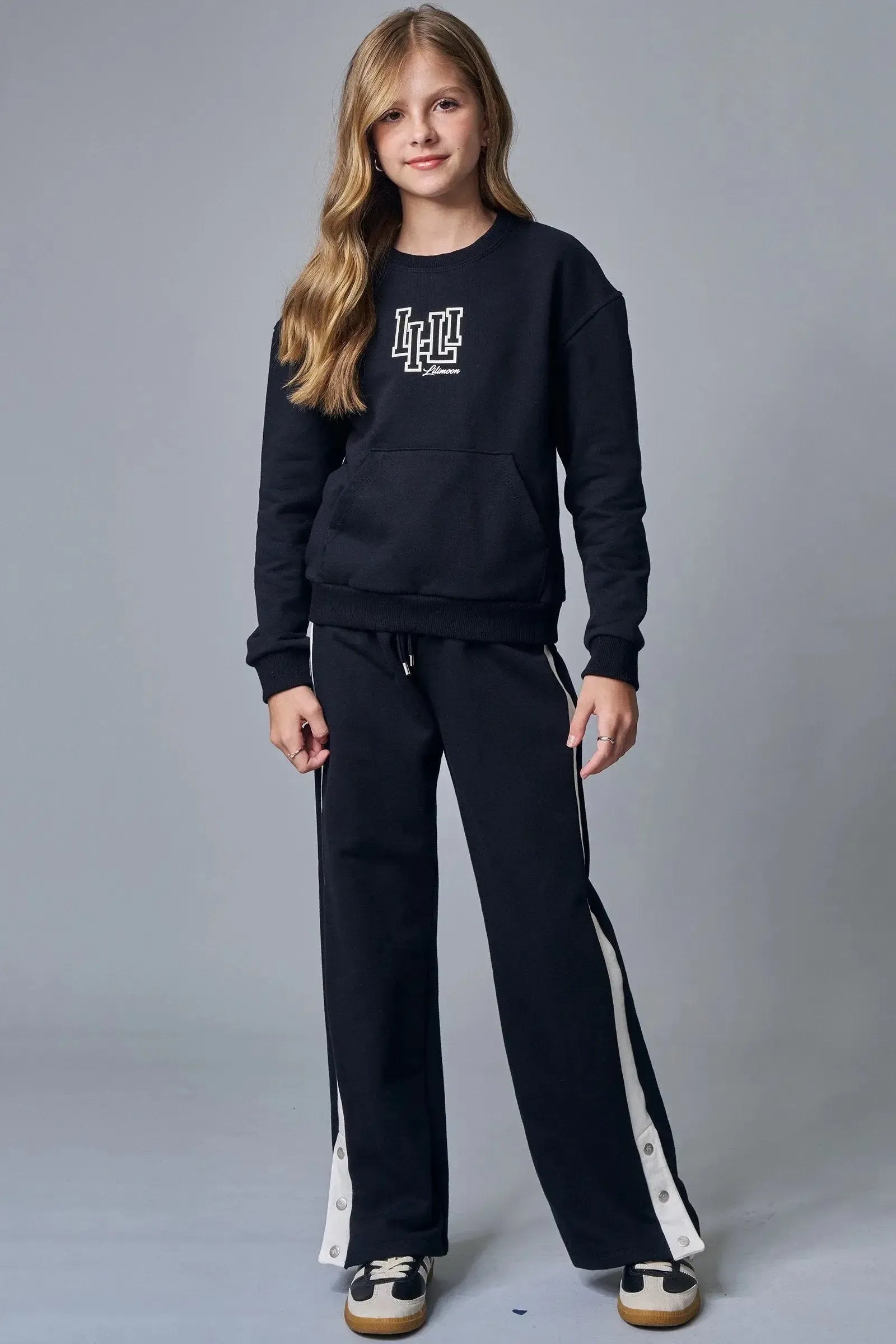 Conjunto de Blusão e Calça Reta em Moletom com Pelúcia 91734 Lilimoon Teen Menina