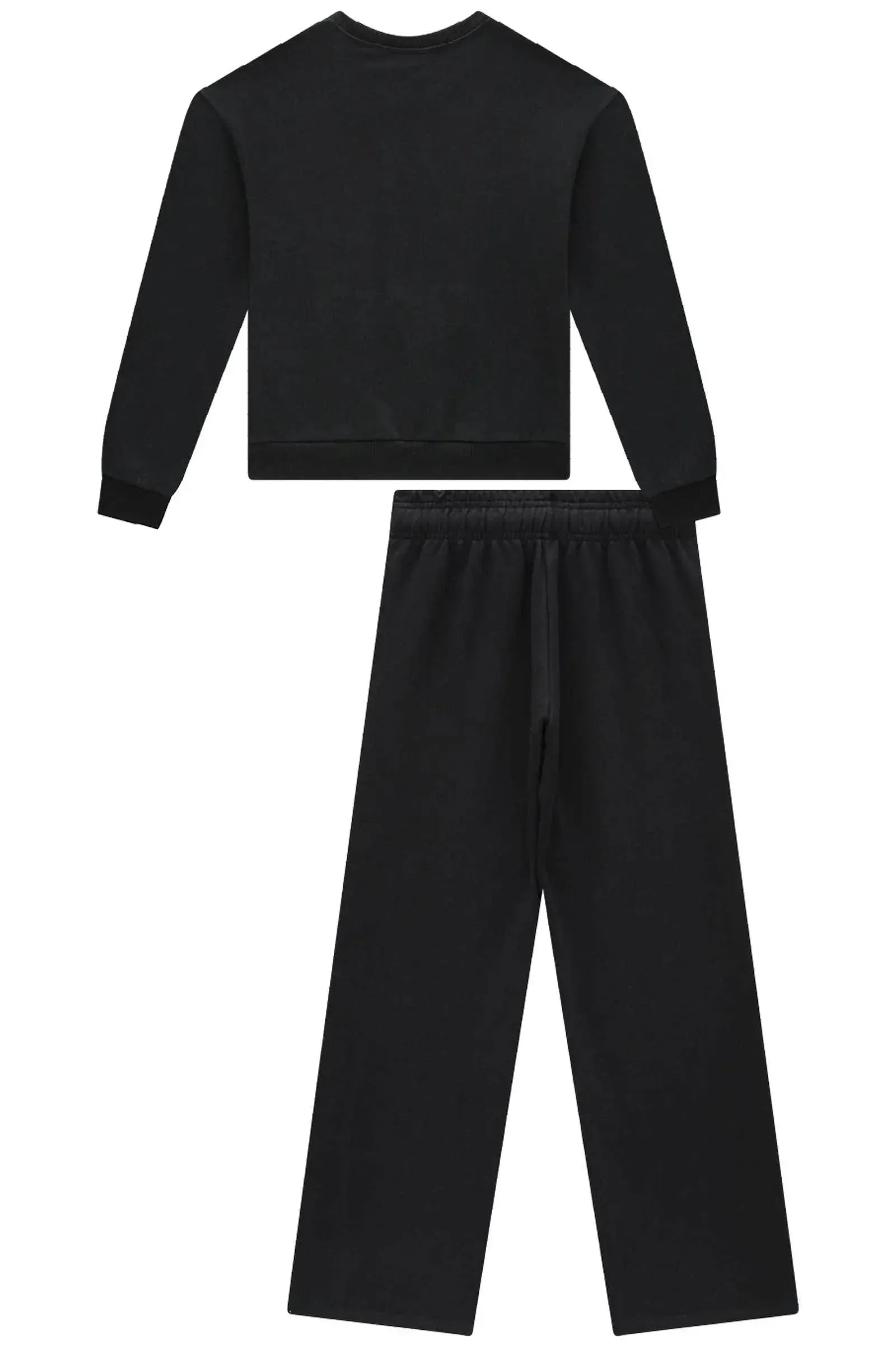 Conjunto de Blusão e Calça Reta em Moletom com Pelúcia 91734 Lilimoon Teen Menina