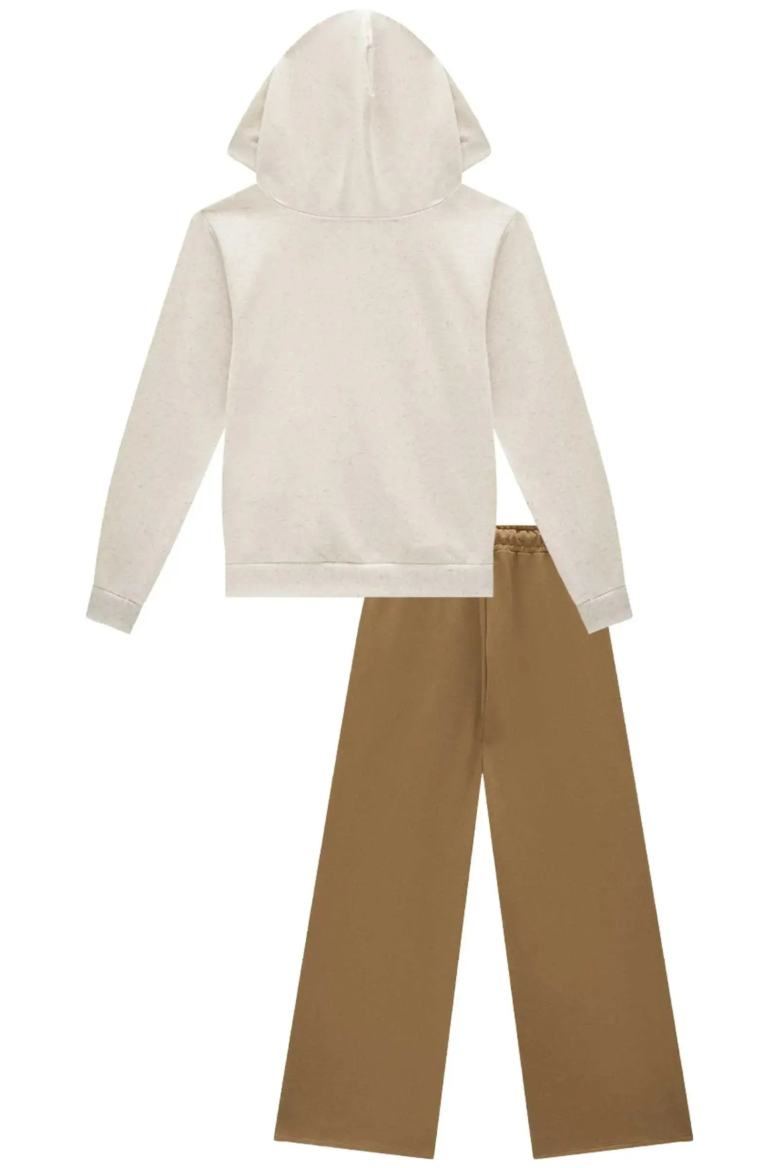 Conjunto de Blusão e Calça Wide Leg em Moletom sem Pelúcia 90650 Vic&Vicky Teen Menina