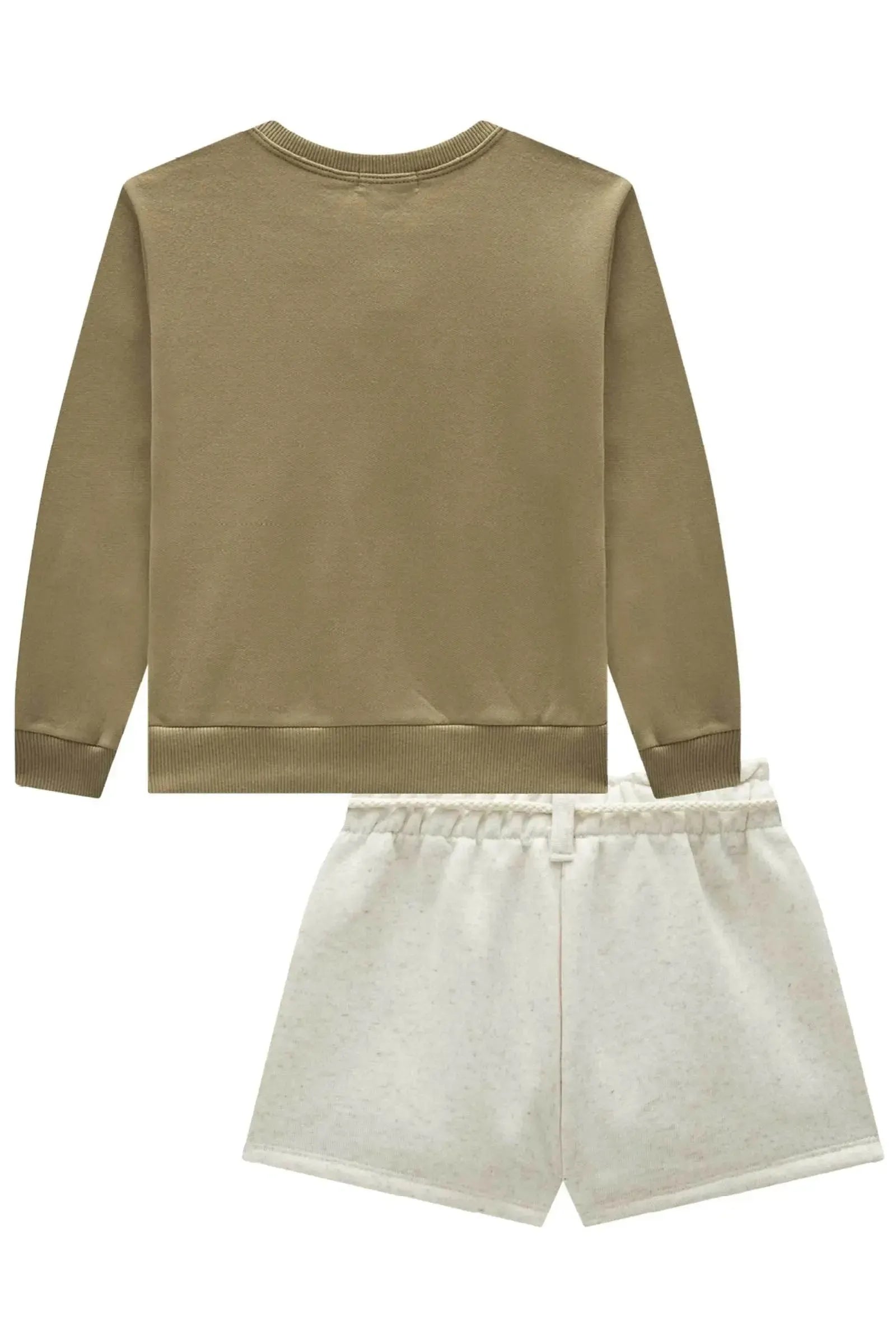 Conjunto de Blusão e Shorts em Moletom com Pelúcia 90577 Infanti Infantil Menina