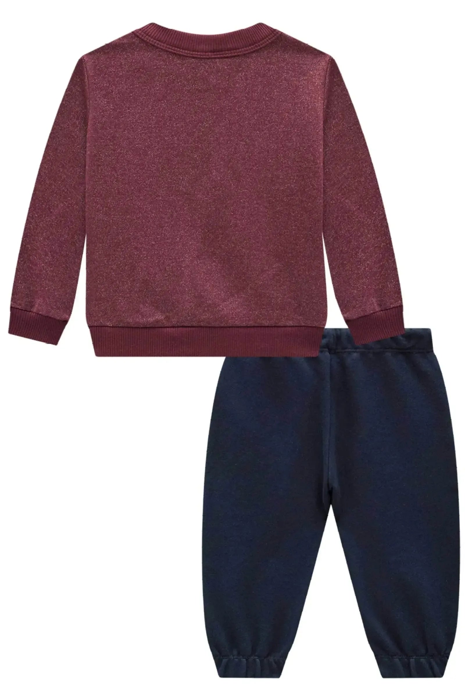 Conjunto de Blusão em Moletom Rajado sem Pelúcia e Calça Jogger em Moletom sem Pelúcia 92040 LucBoo Bebê Menino