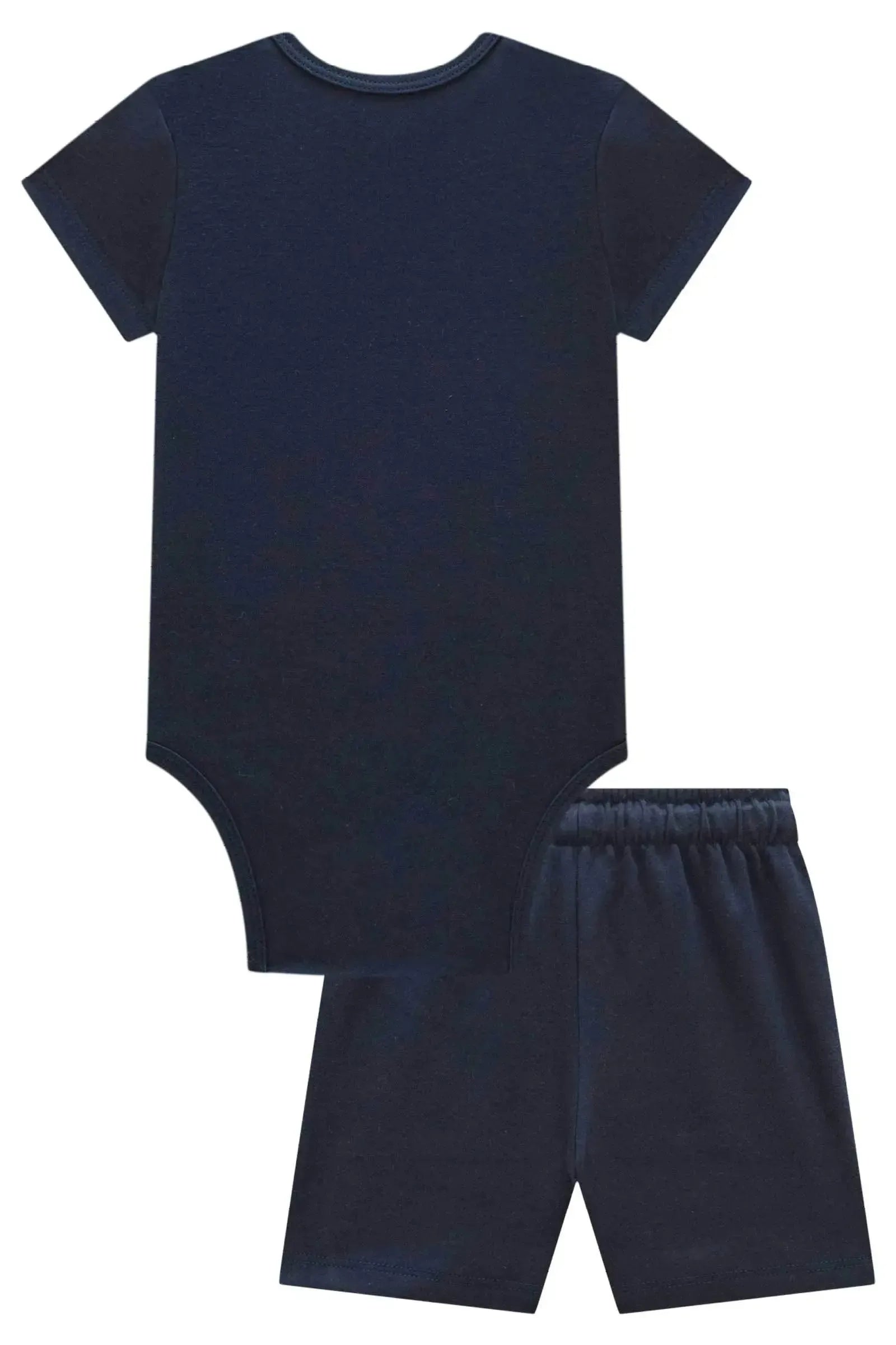 Conjunto de Body e Bermuda em Suedine 95158 Johnny Fox Bebê Menino