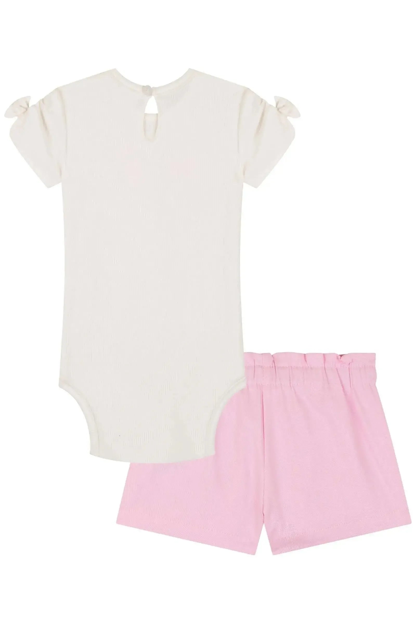 Conjunto de Body em Canelado e Shorts em Sarja com Elastano 85349 Kukiê Bebê Menina