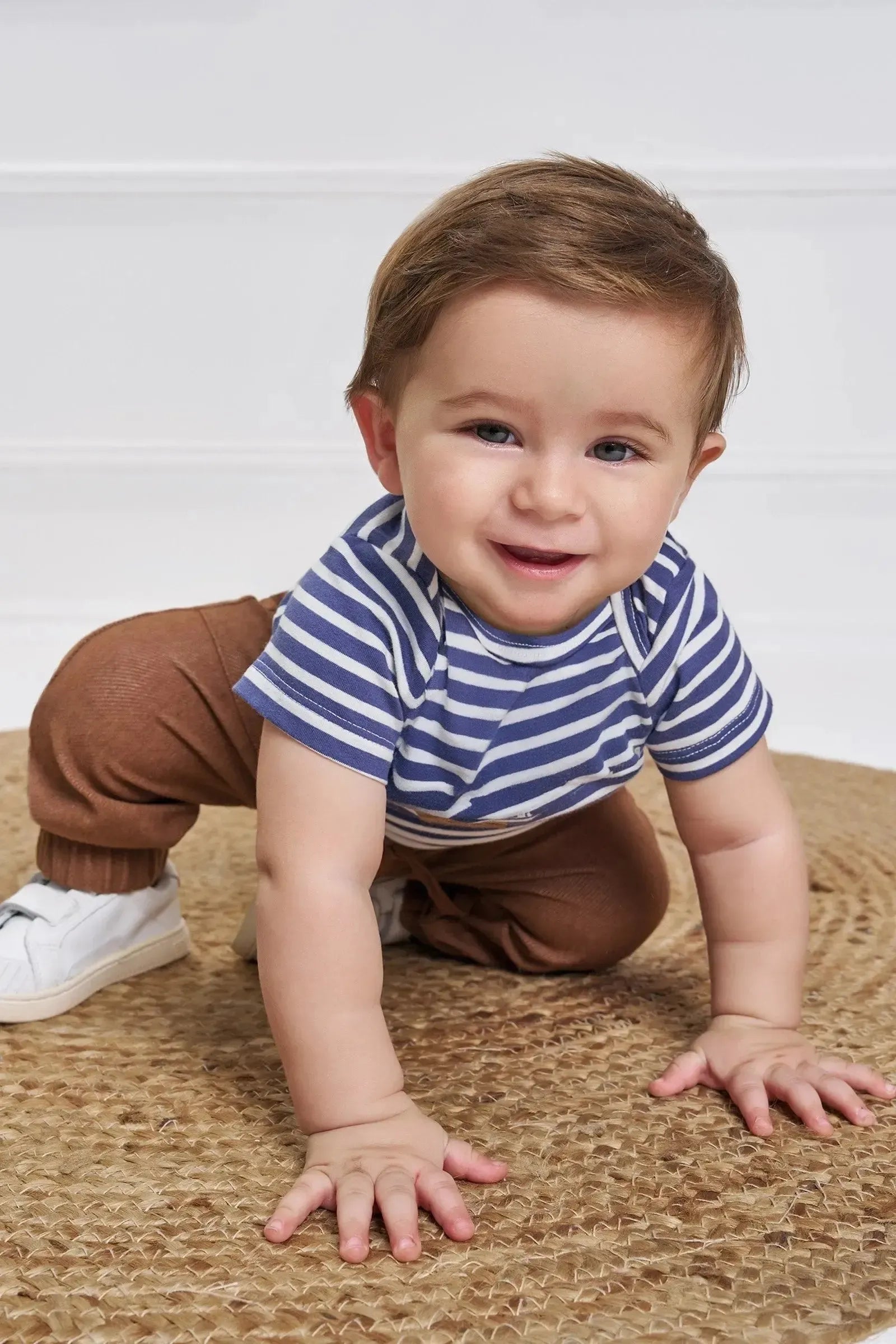 Conjunto de Body em Cotton e Calça em Cotton Jeans com Elastano 93551 LucBoo Bebê Menino