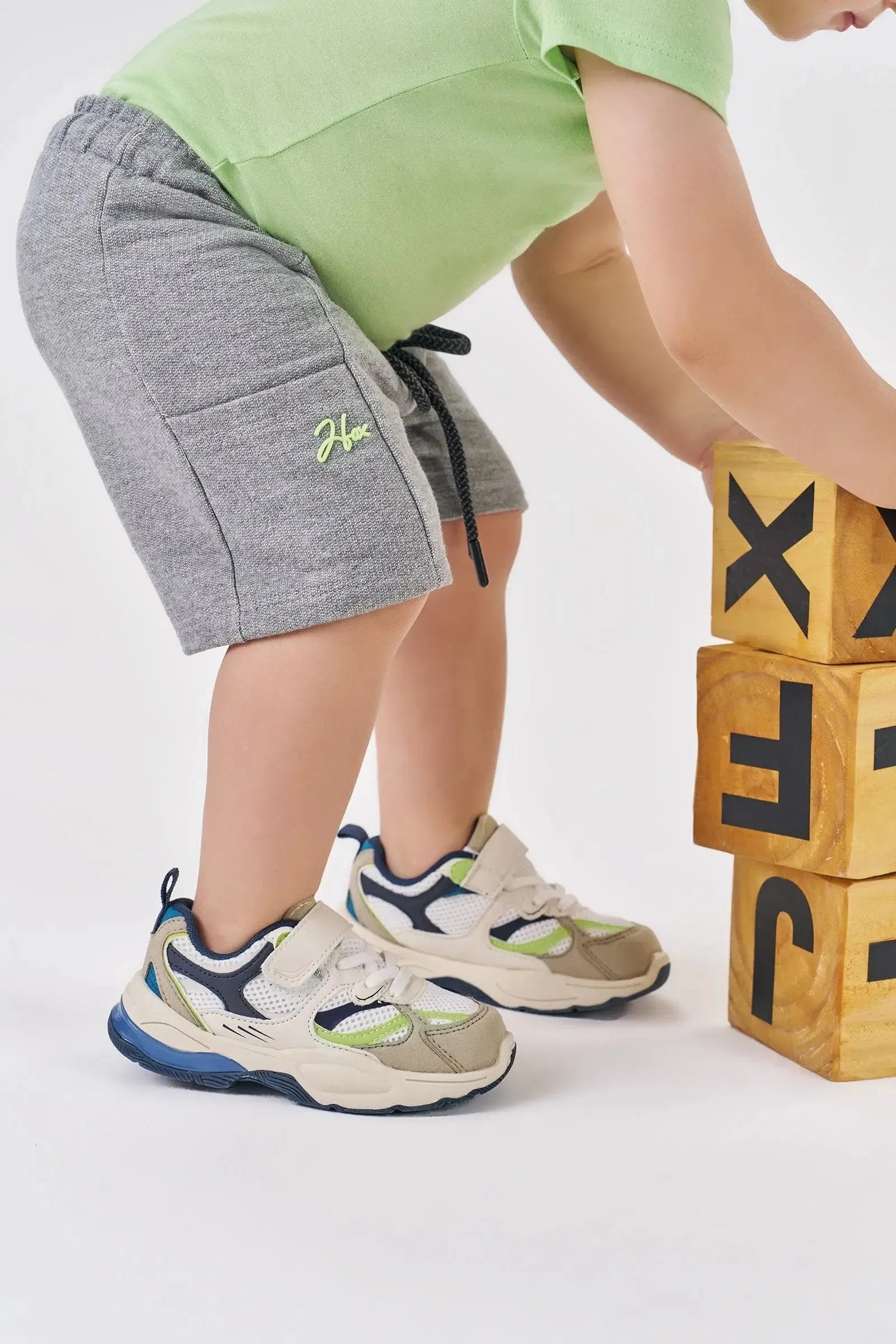 Conjunto de Body em Ribana e Bermuda em Moletom sem Pelúcia 88693 Johnny Fox Bebê Menino