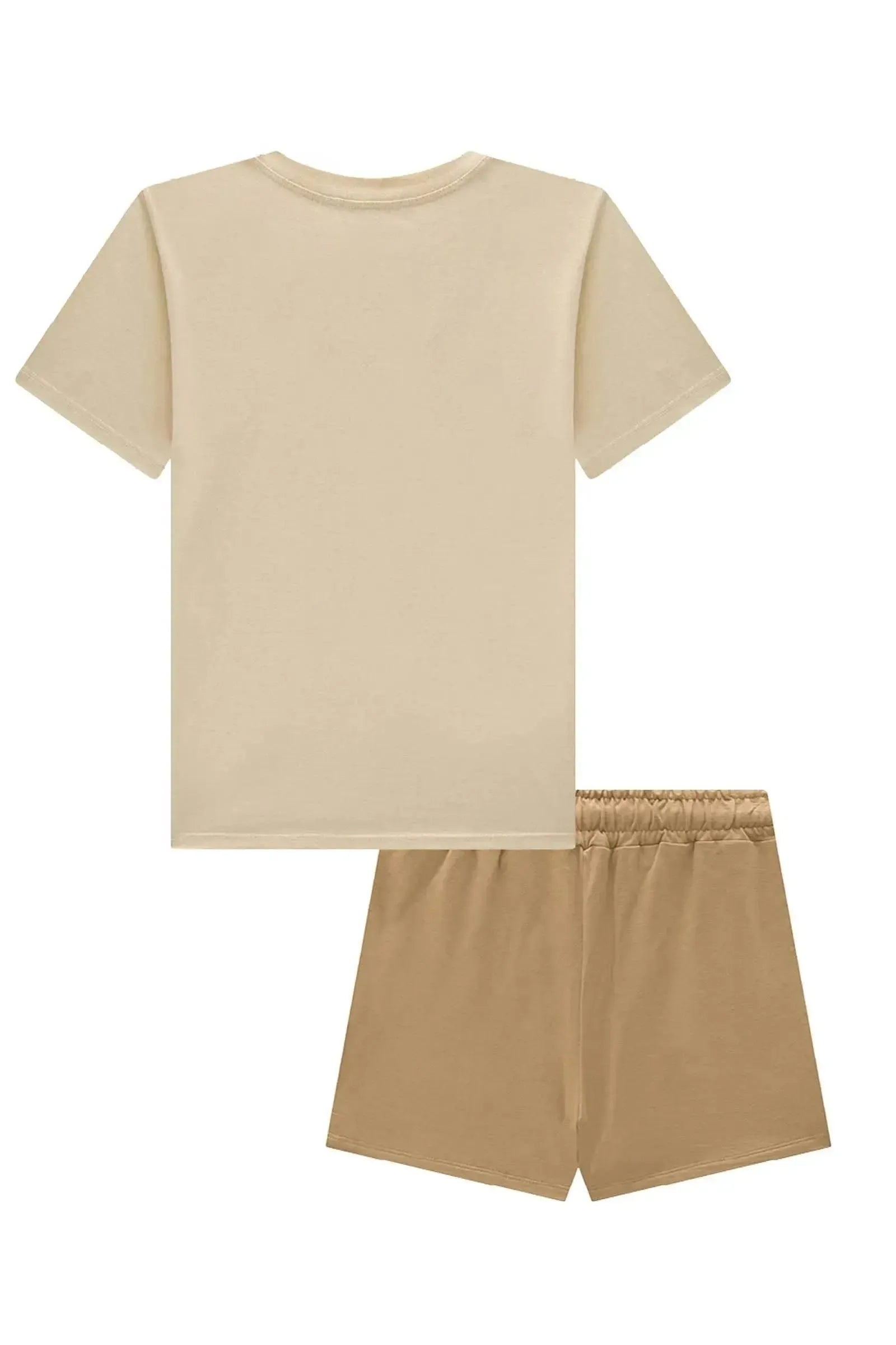 Conjunto de Camiseta Comfy em Meia Malha e Short Saia em Molevisco 95919 Lilimoon Teen Menina