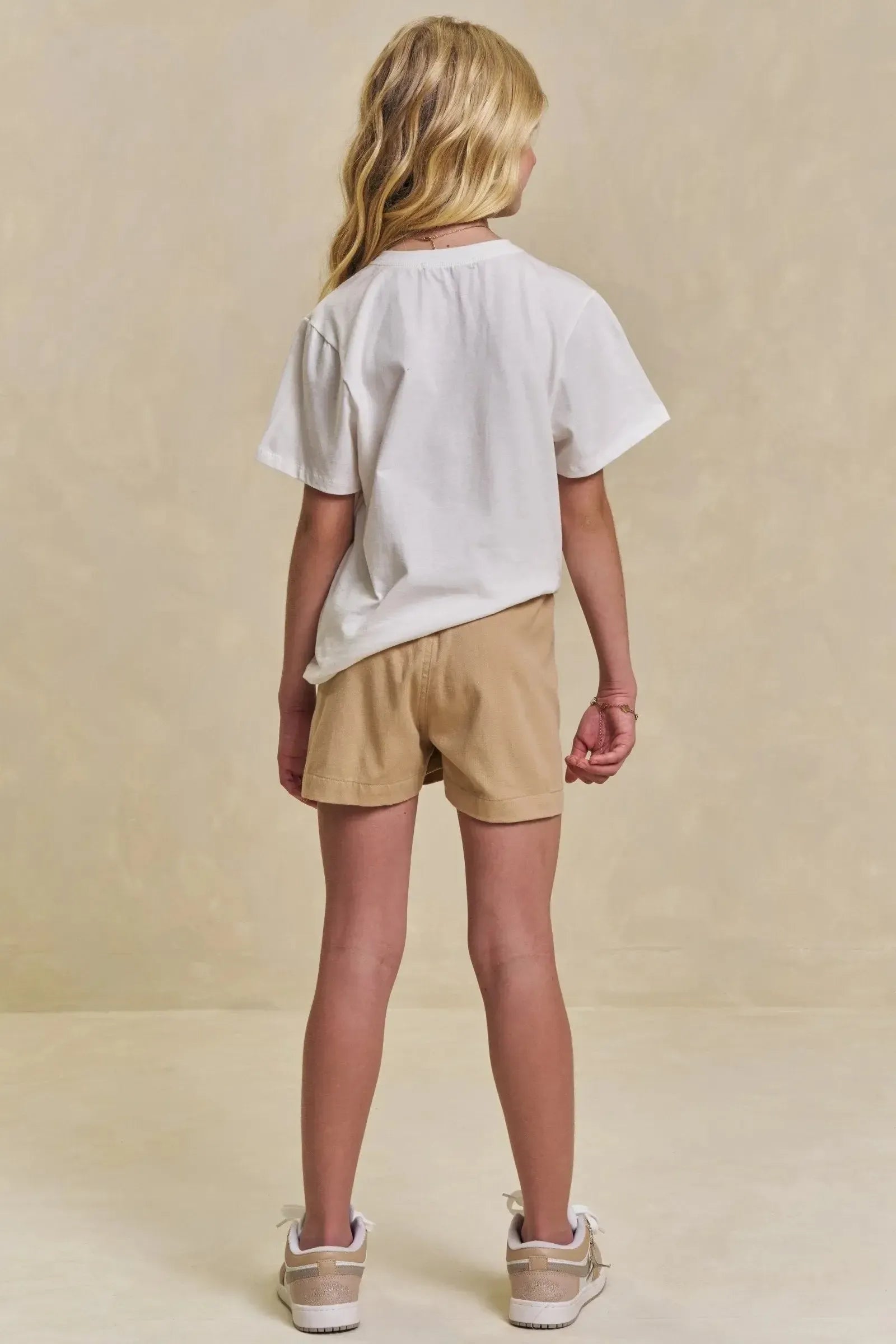 Conjunto de Camiseta Comfy em Meia Malha e Shorts em Sarja com Elastano 96245 Lilimoon Teen Menina